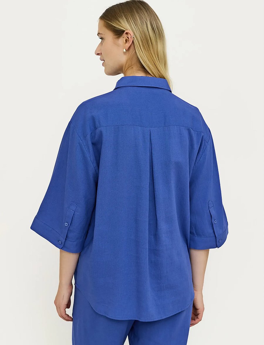 Soft Rebels - SRYindi Shirt - kortærmede skjorter - 189 deep ultramarine - 3
