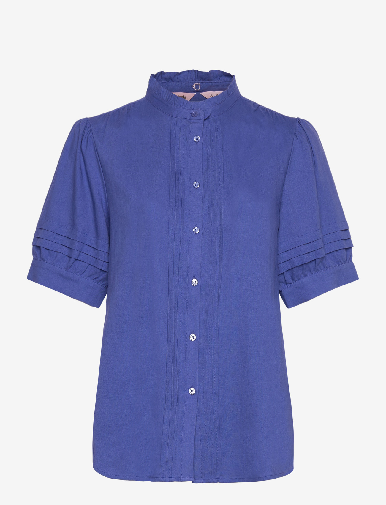 Soft Rebels - SRYindi Frill Shirt - lühikeste varrukatega pluusid - 189 deep ultramarine - 0