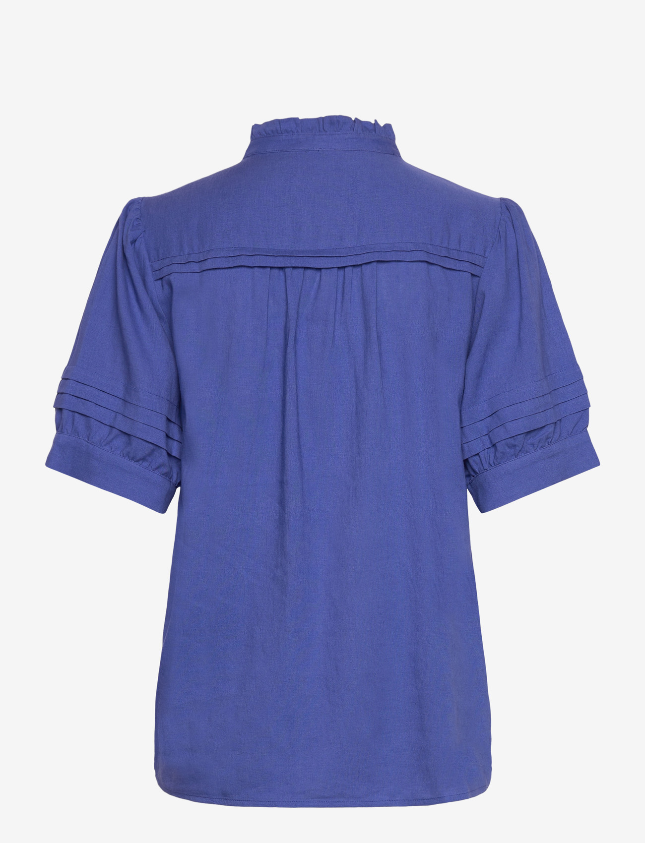 Soft Rebels - SRYindi Frill Shirt - lühikeste varrukatega pluusid - 189 deep ultramarine - 1