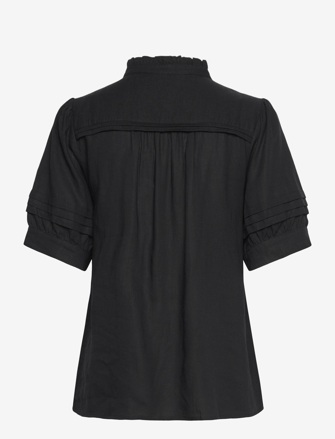 Soft Rebels - SRYindi Frill Shirt - kortärmade blusar - black - 2