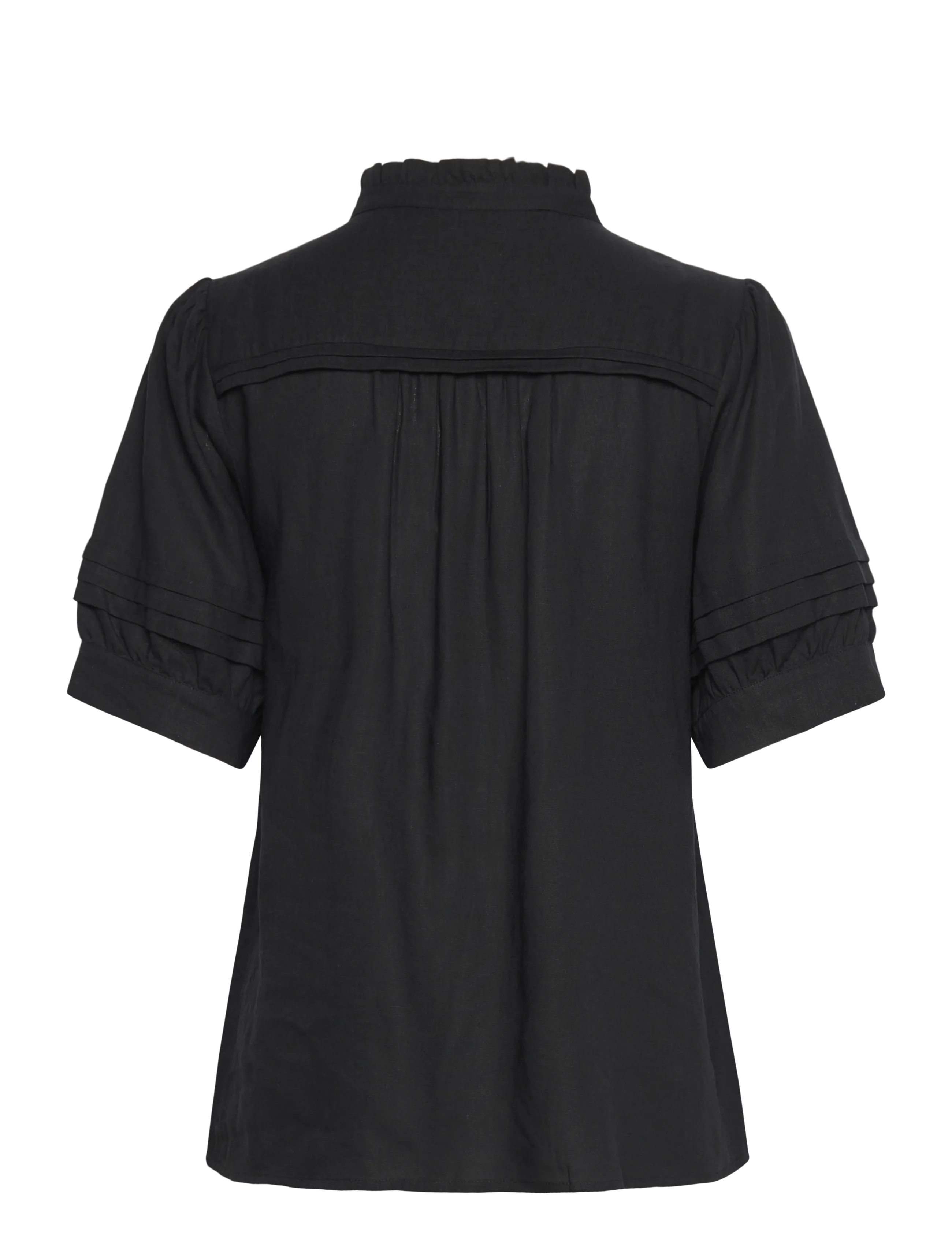Soft Rebels - SRYindi Frill Shirt - bluzki z krótkim rękawem - black - 2