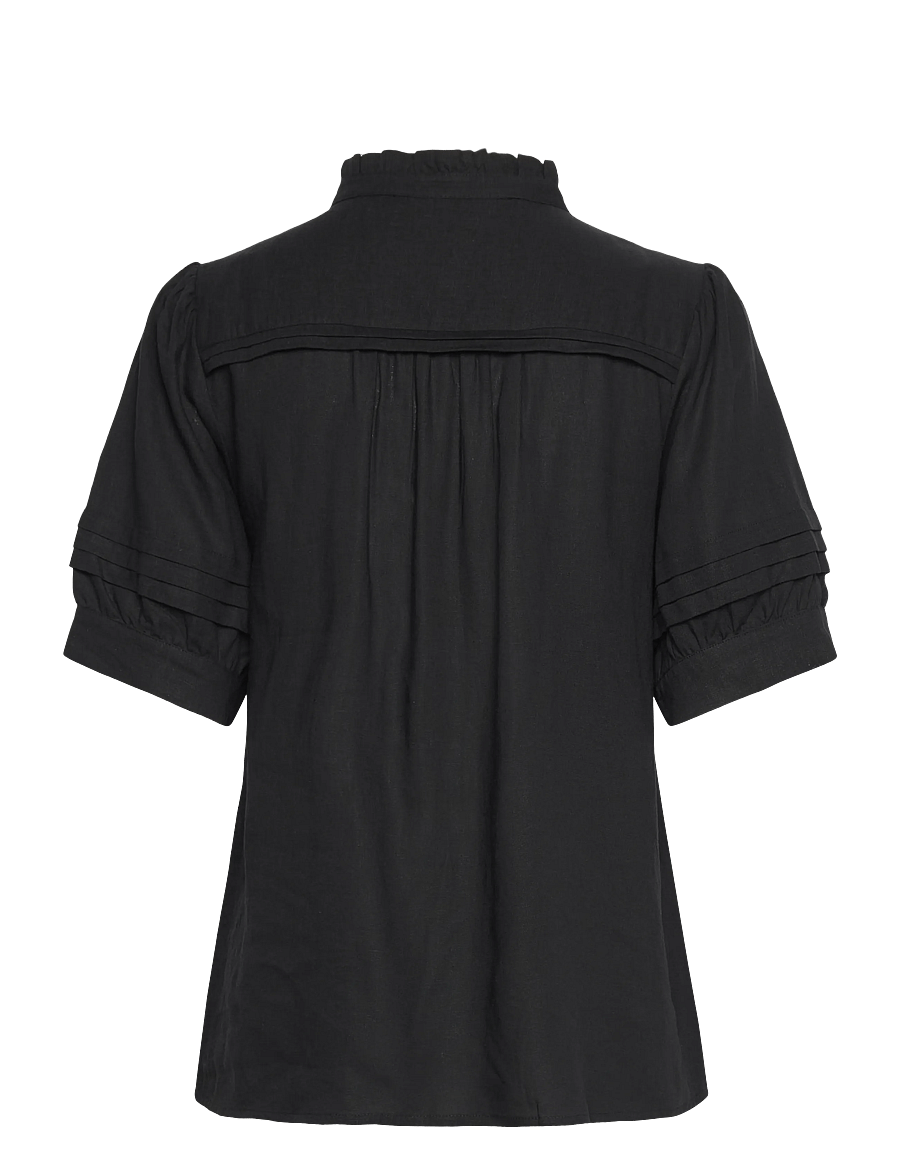 Soft Rebels - SRYindi Frill Shirt - bluzki z krótkim rękawem - black - 2