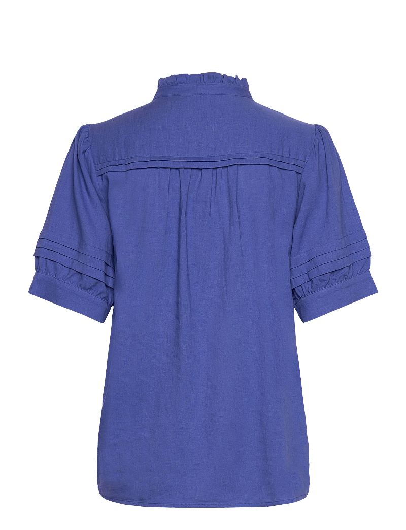 Soft Rebels - SRYindi Frill Shirt - kurzämlige blusen - deep ultramarine - 2
