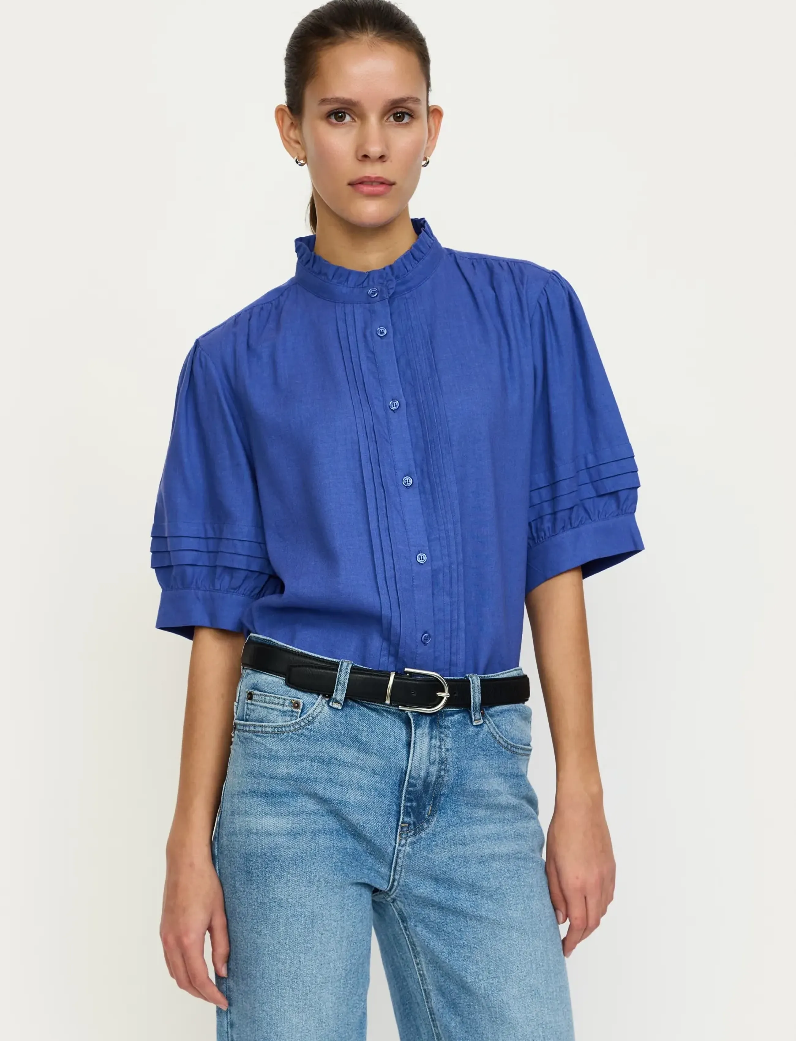 Soft Rebels SRYindi Frill Shirt - Blusen & Hemden - DEEP ULTRAMARINE / blue