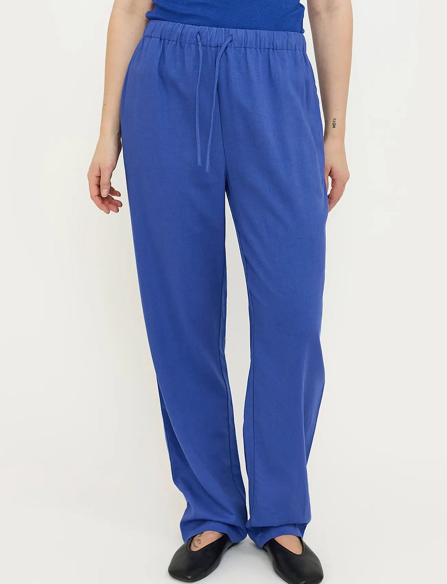 Soft Rebels - SRYindi Pant - tiesaus kirpimo kelnės - deep ultramarine - 0