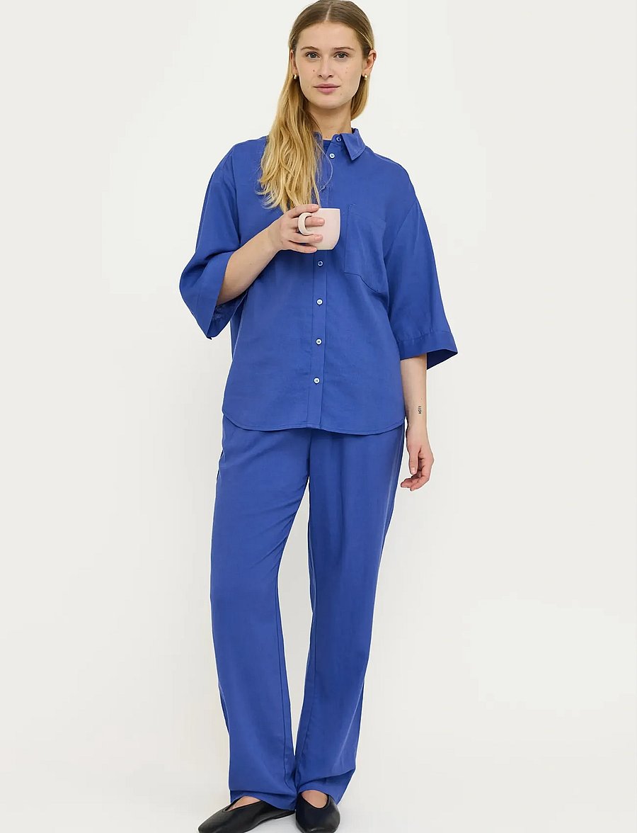 Soft Rebels - SRYindi Pant - tiesaus kirpimo kelnės - deep ultramarine - 5