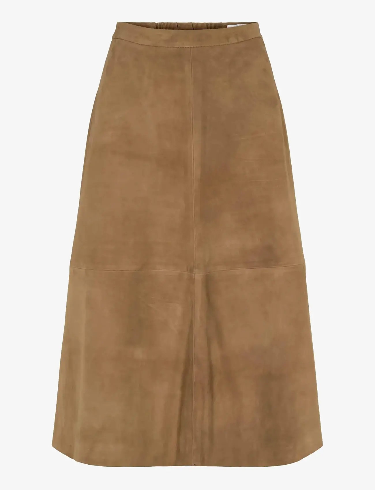 Soft Rebels - SRPetra Suede Skirt - lædernederdele - sepia - 1