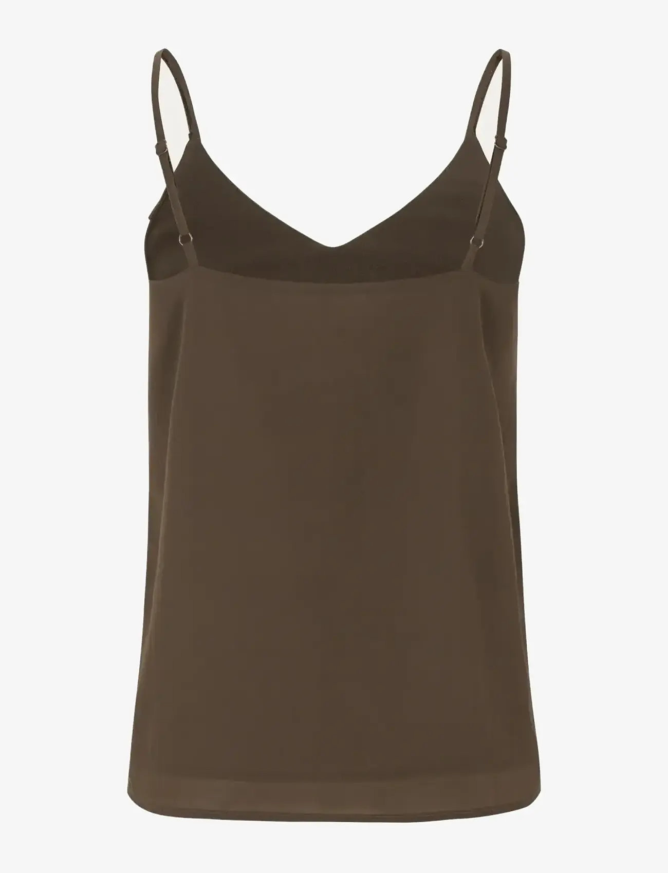 Soft Rebels - SRFrida Frill Top - varrukateta pluusid - 994 sepia - 2