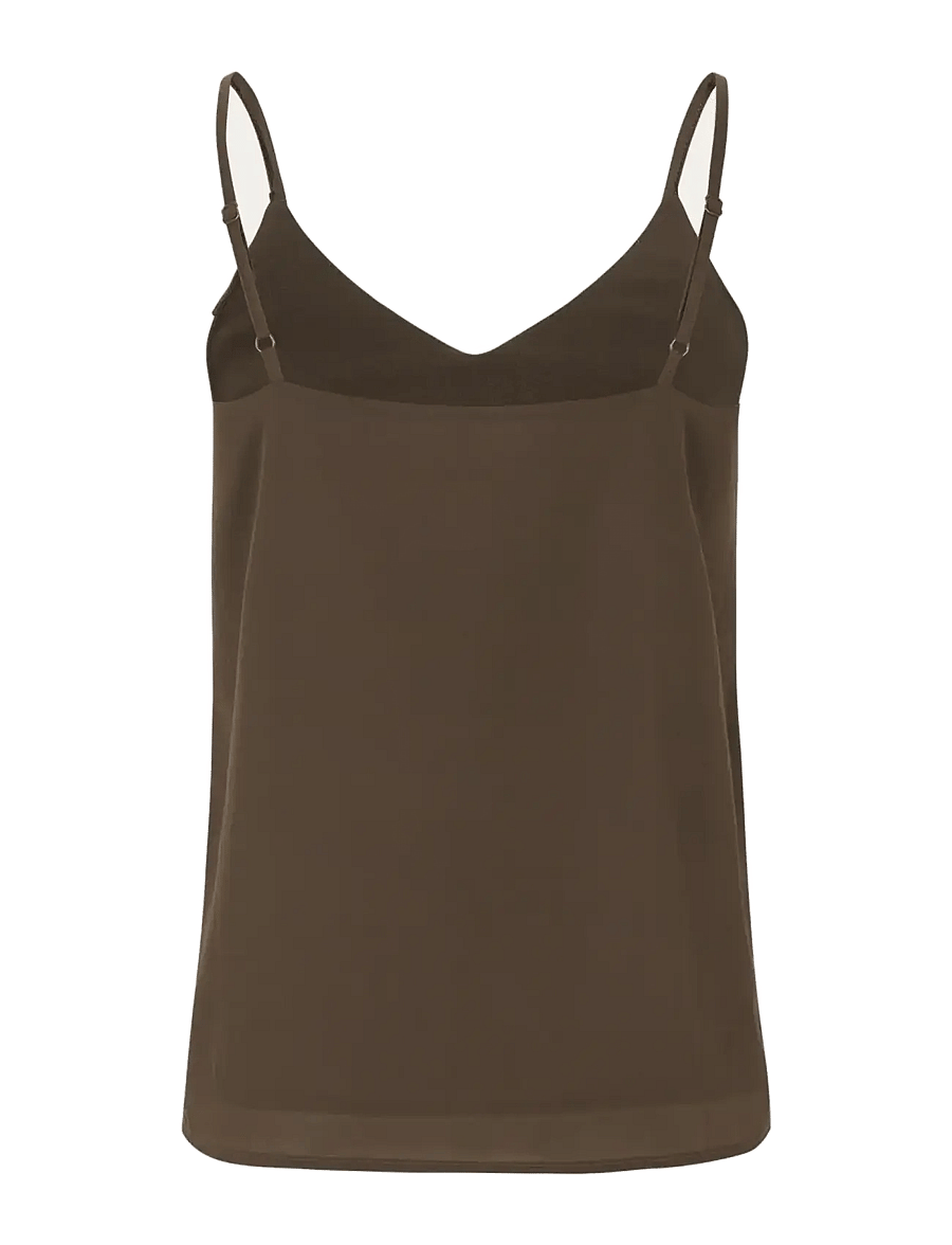 Soft Rebels - SRFrida Frill Top - varrukateta pluusid - 994 sepia - 2