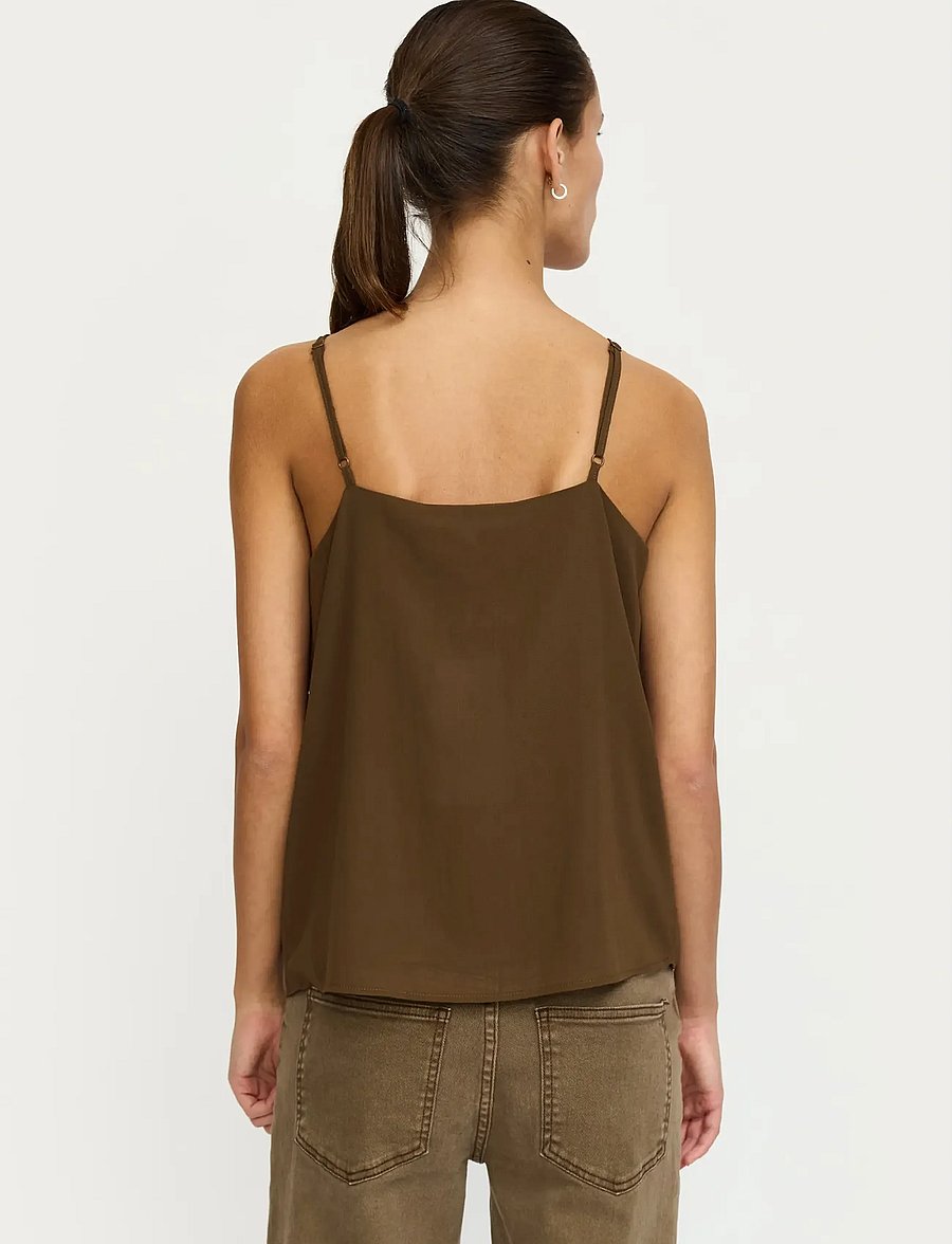 Soft Rebels - SRFrida Frill Top - varrukateta pluusid - 994 sepia - 3