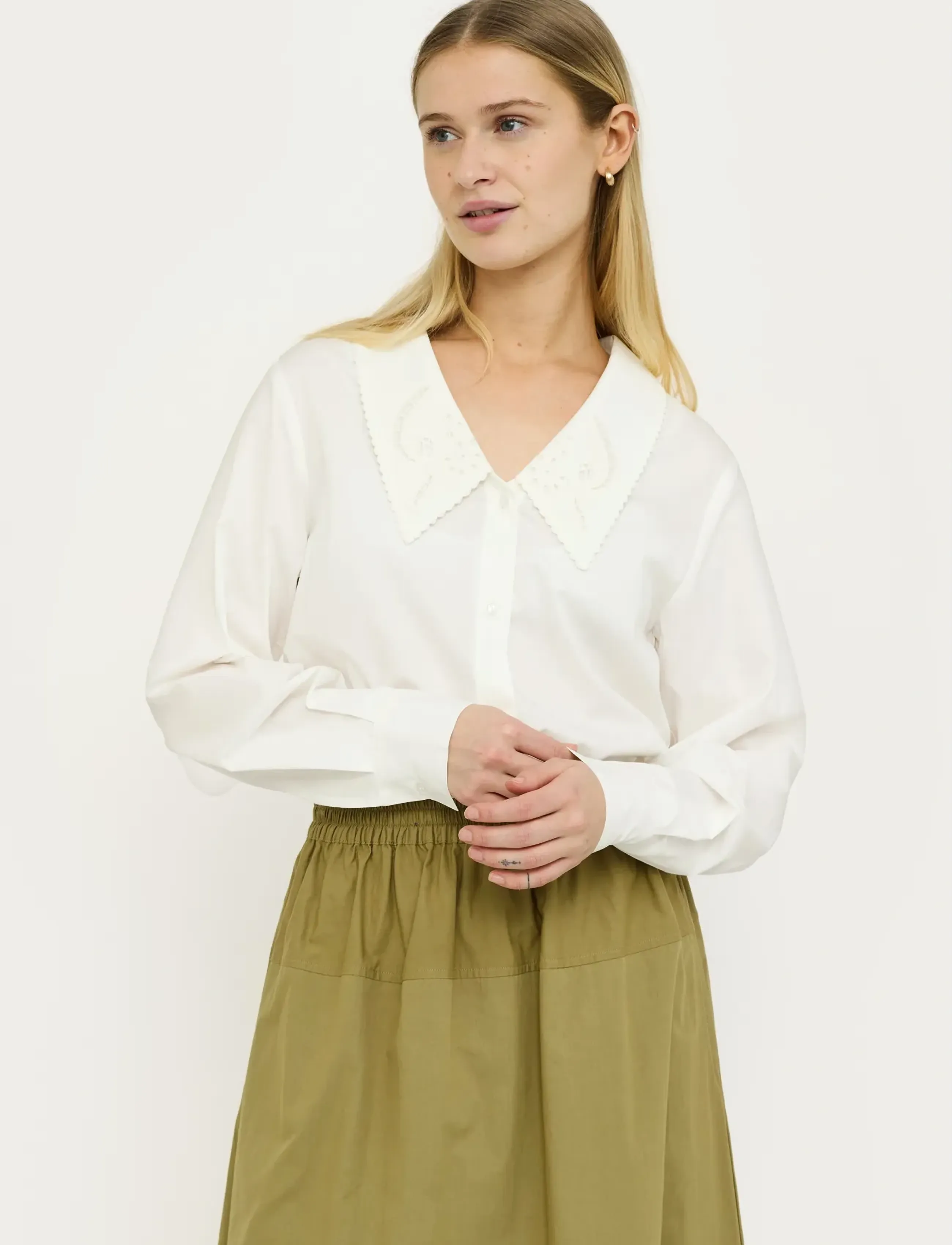 Soft Rebels Srvernon Shirt, L, Shirts, Weiß - Long-sleeved, Frauen