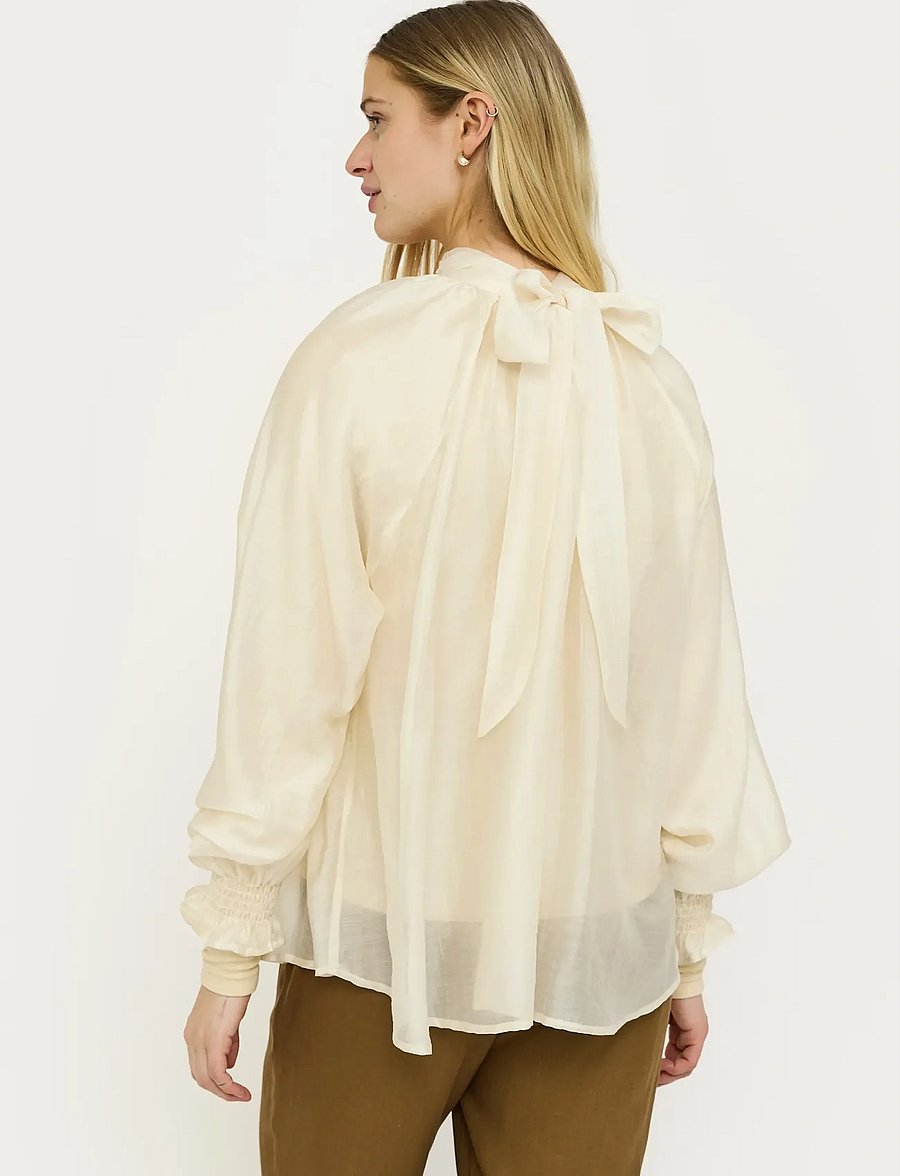 Soft Rebels - SRRachel Frill Blouse - långärmade blusar - arctic wolf - 3