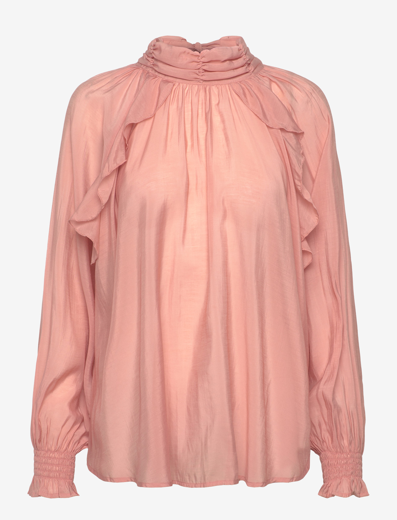Soft Rebels - SRRachel Frill Blouse - langærmede bluser - cafe crÉme - 1