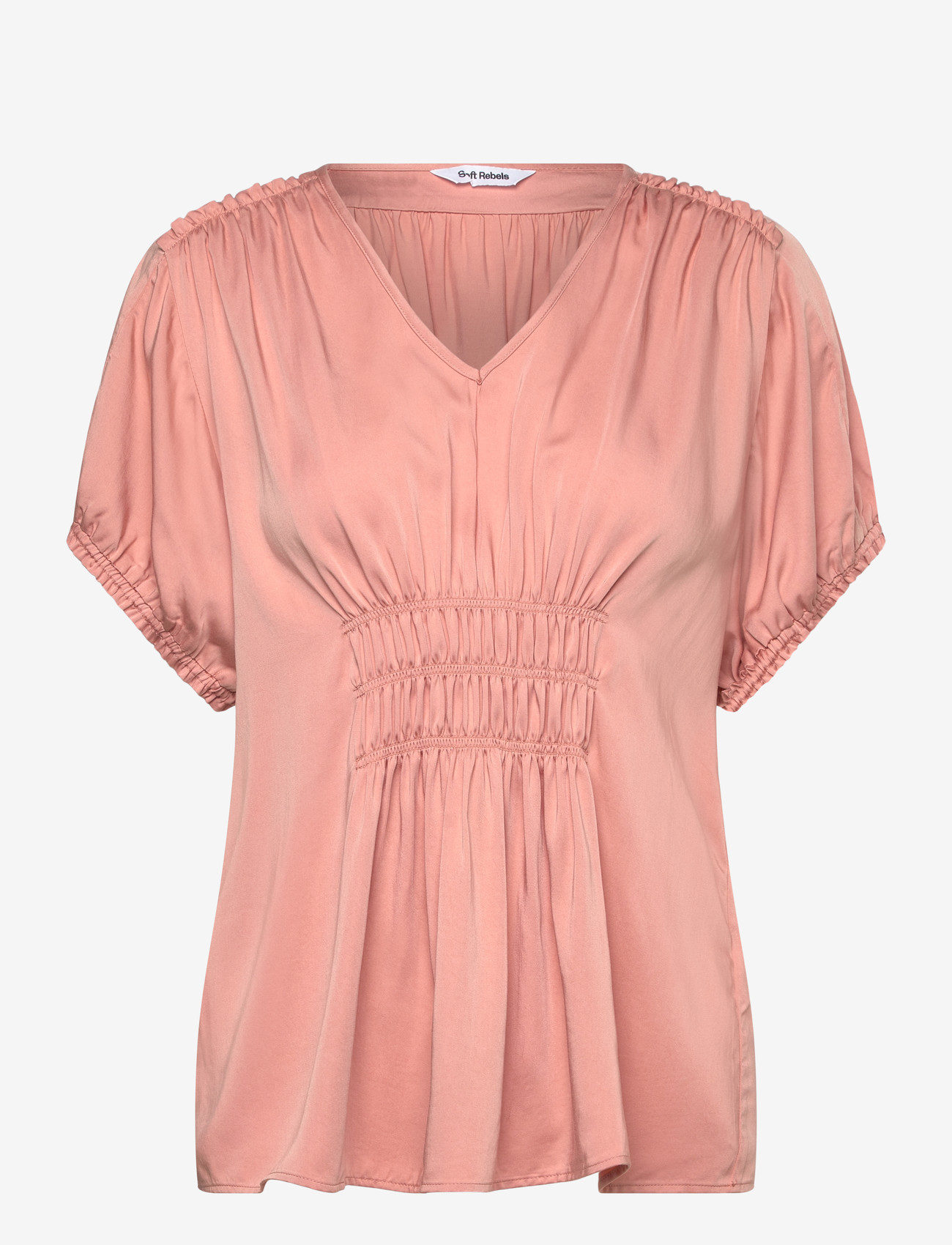 Soft Rebels - SRJedda SS Blouse - kortærmede bluser - 187 cafe crÉme - 1