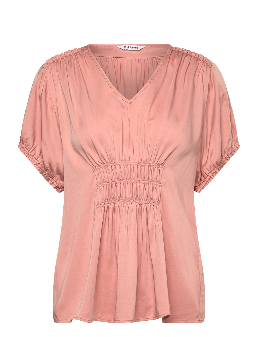 Soft Rebels - SRJedda SS Blouse - kortærmede bluser - 187 cafe crÉme - 1