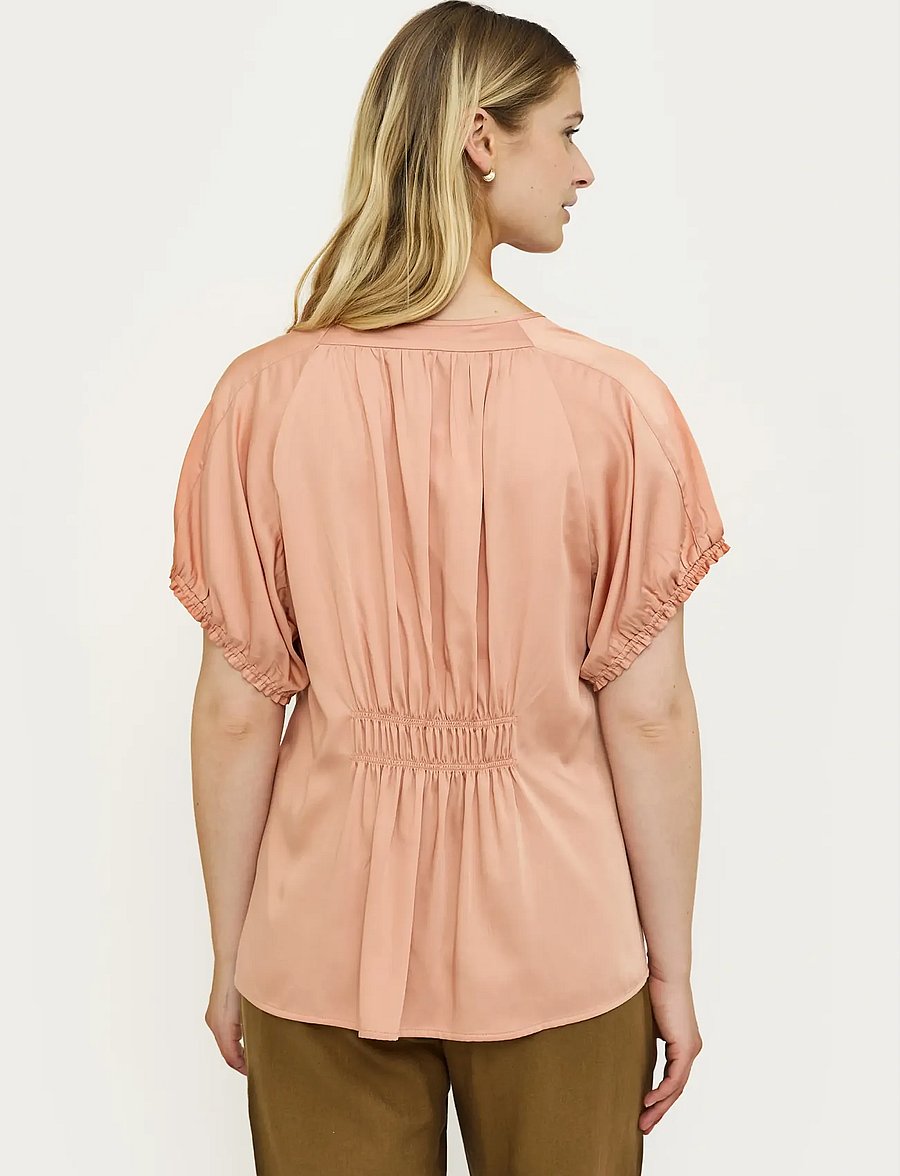 Soft Rebels - SRJedda SS Blouse - kortærmede bluser - 187 cafe crÉme - 3