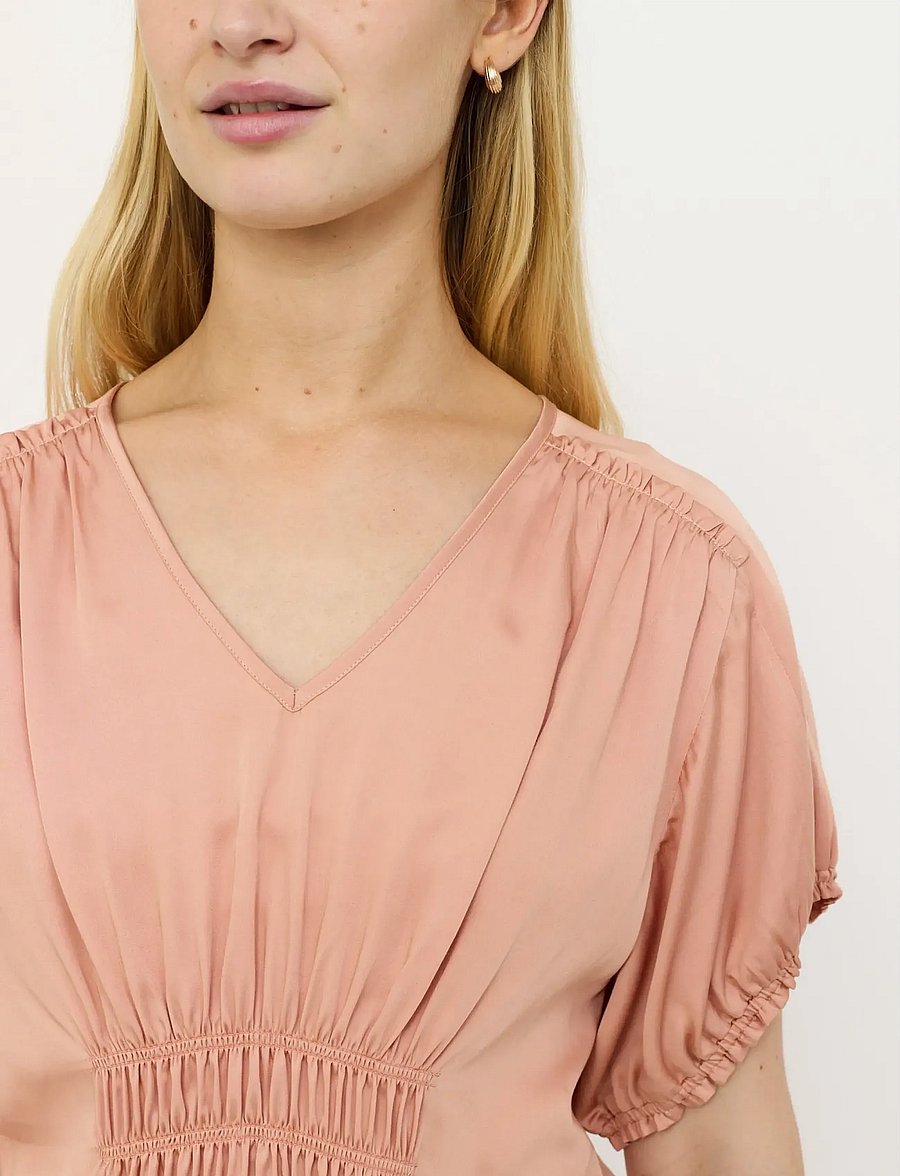 Soft Rebels - SRJedda SS Blouse - kortærmede bluser - 187 cafe crÉme - 4