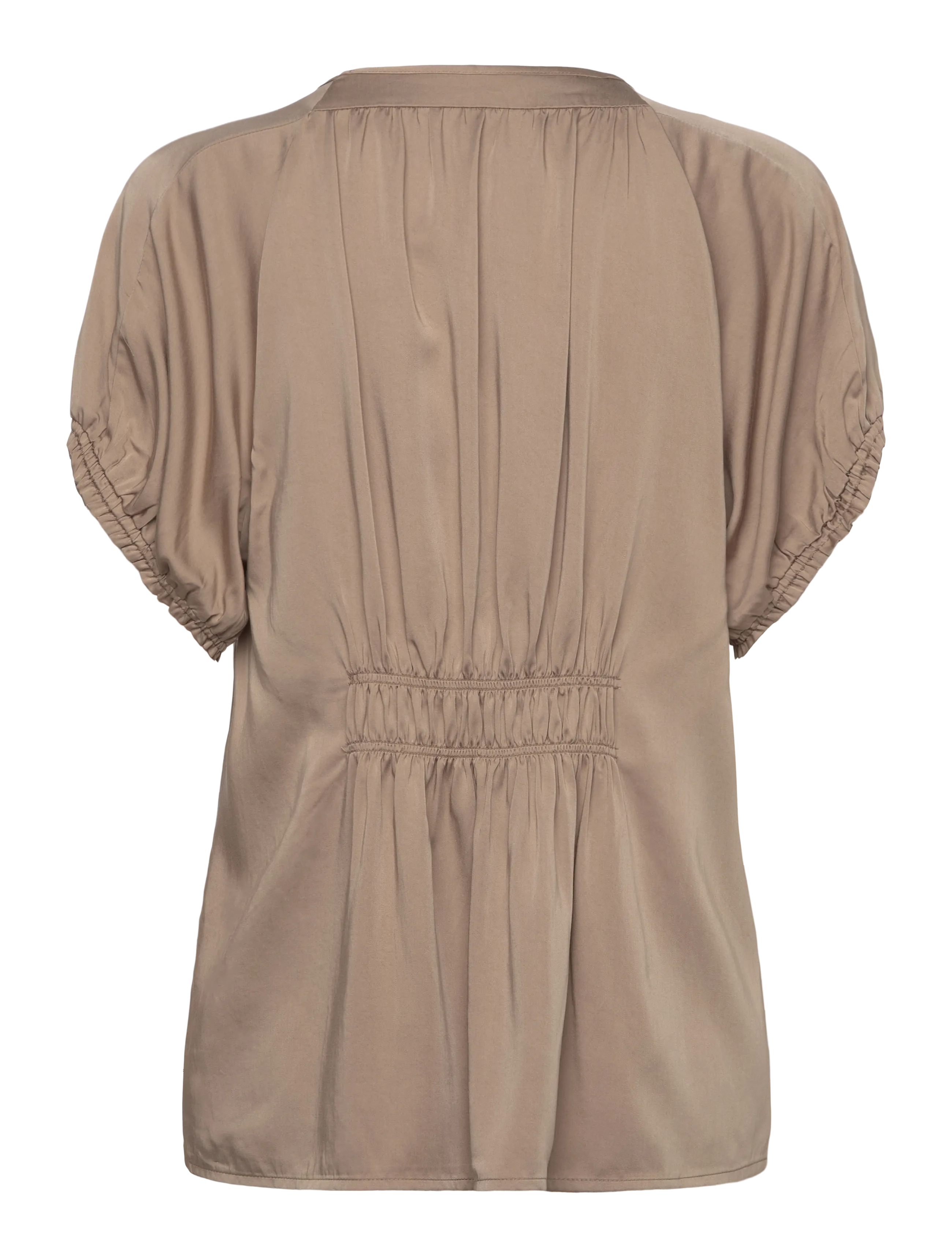 Soft Rebels - SRJedda SS Blouse - short-sleeved blouses - 884 greige - 2