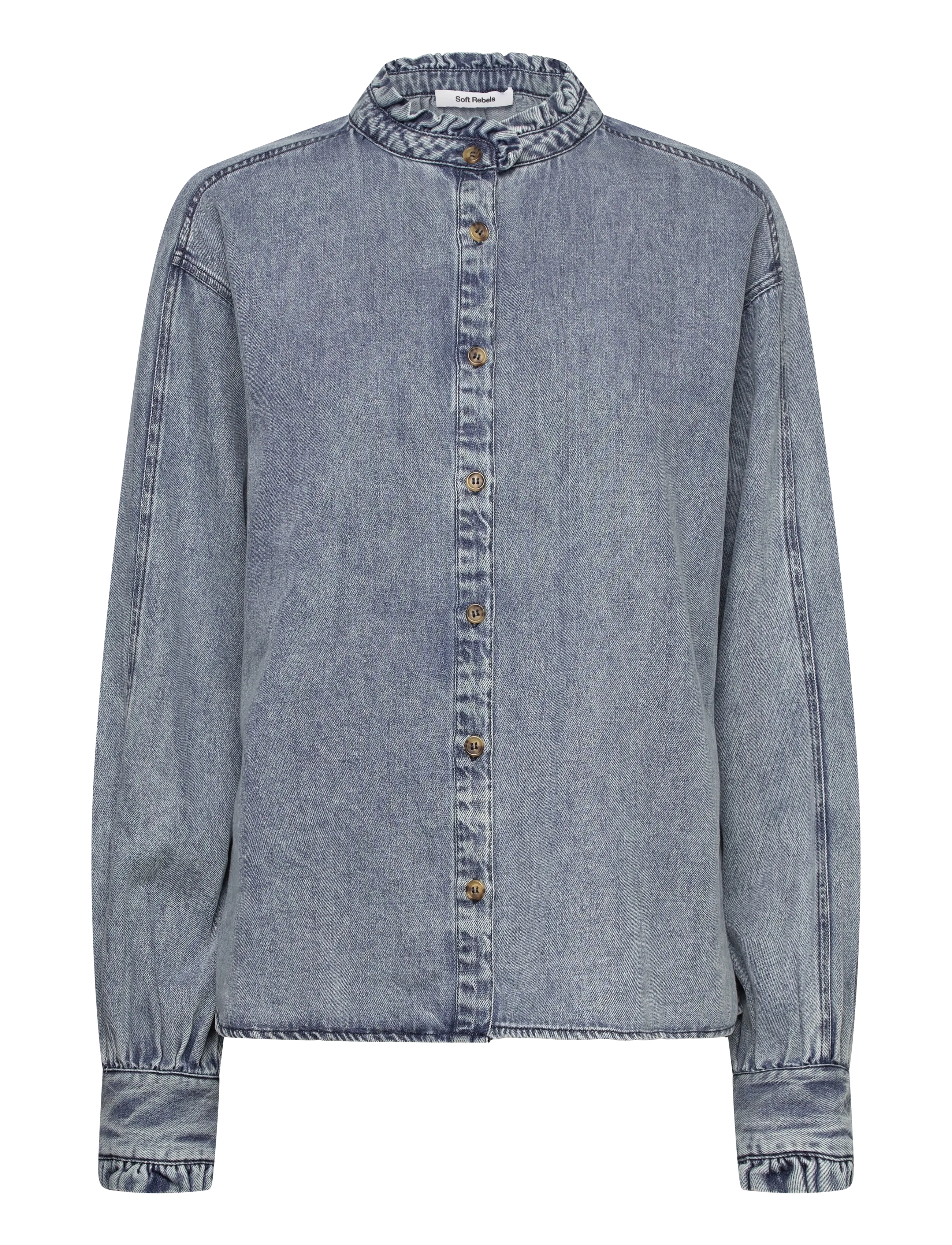 SOFT REBELS Srzora Shirt Blau - L - Damen
