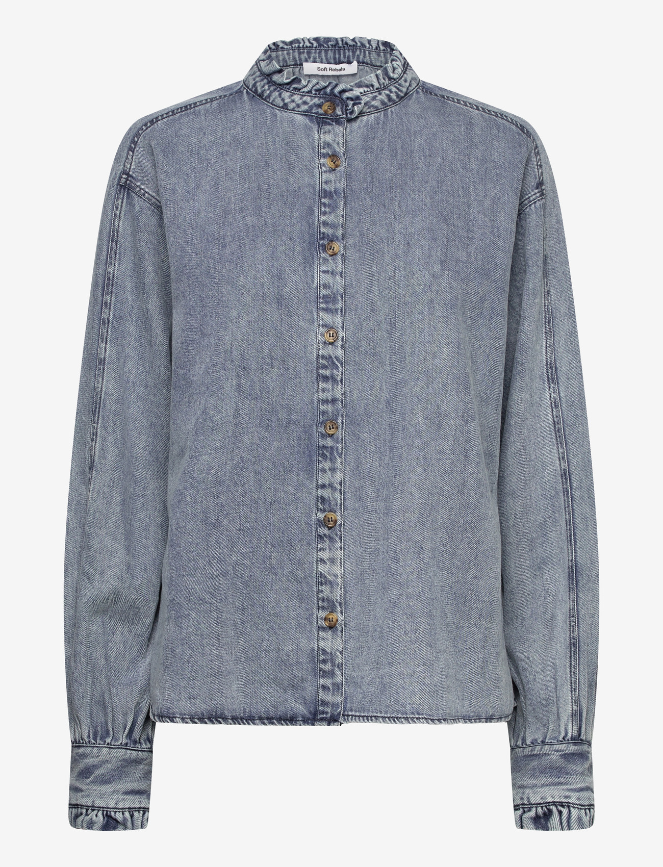 Soft Rebels - SRZora Shirt - denimskjorter - 502 light denim blue - 1
