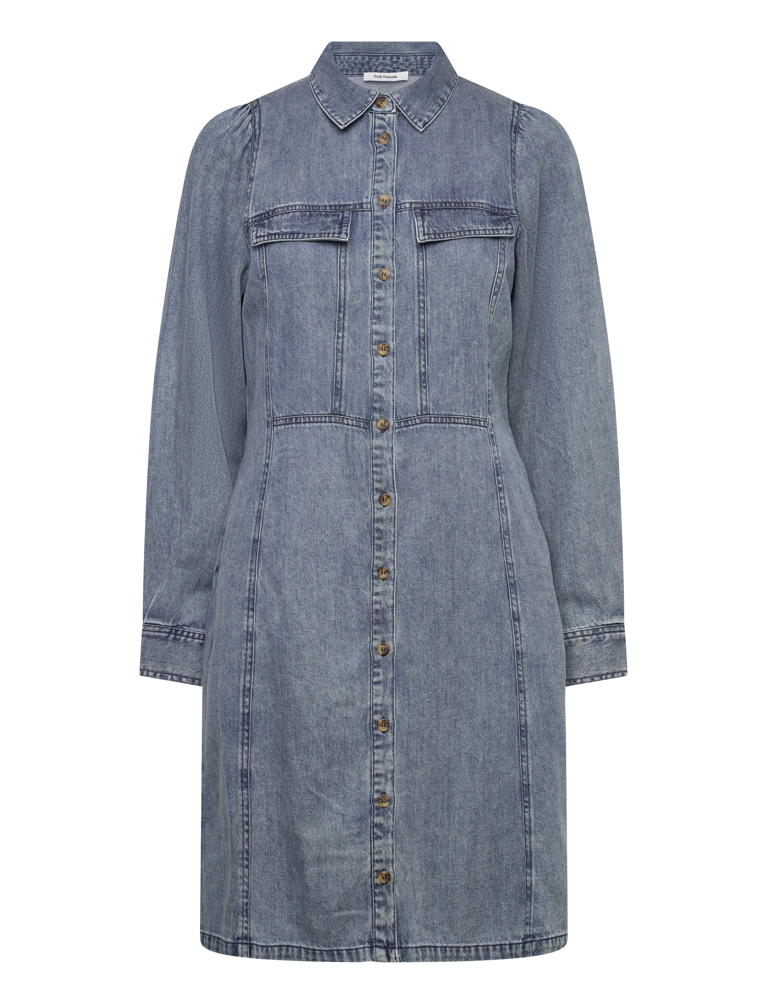 SOFT REBELS Srzora Kleid Blau - M - Damen