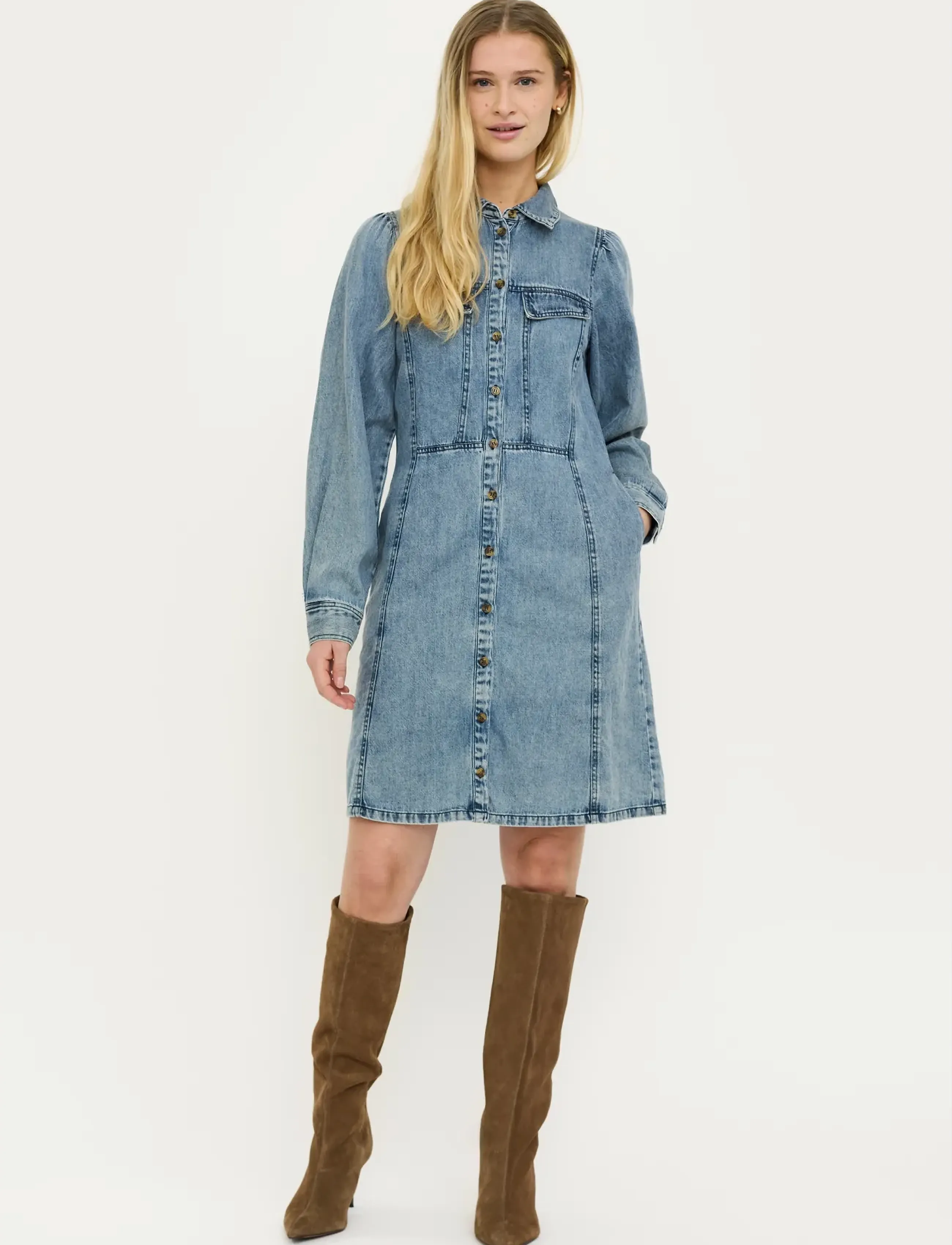 Soft Rebels SRZora Dress - Shirt Dresses - 502 LIGHT DENIM BLUE / blue