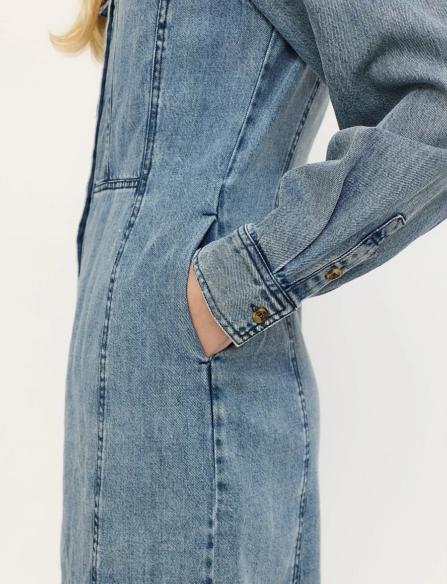 Soft Rebels - SRZora Dress - shirt dresses - 502 light denim blue - 4