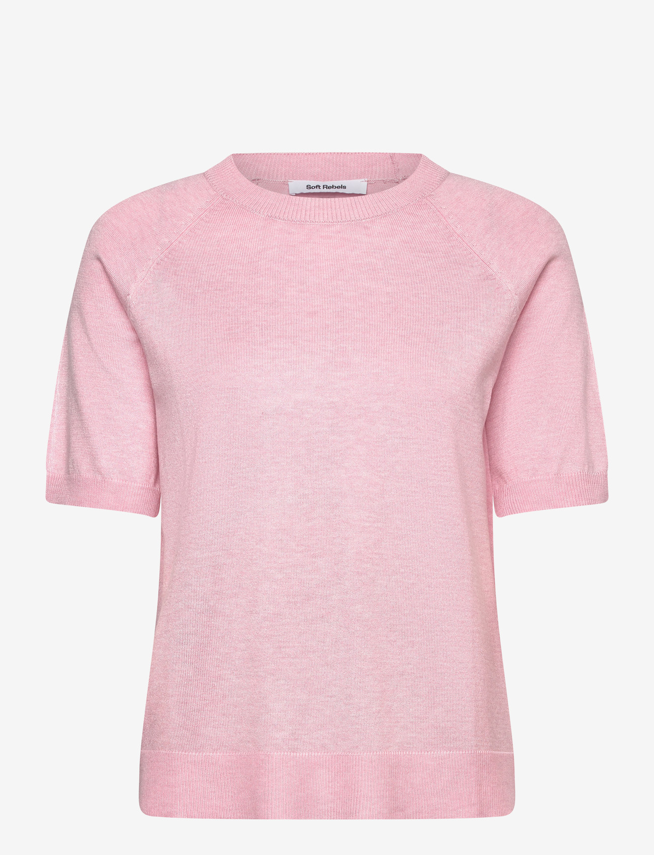 Soft Rebels - SRMarla SS O-neck Knit - pullover - 196 bleached mauve melange - 1