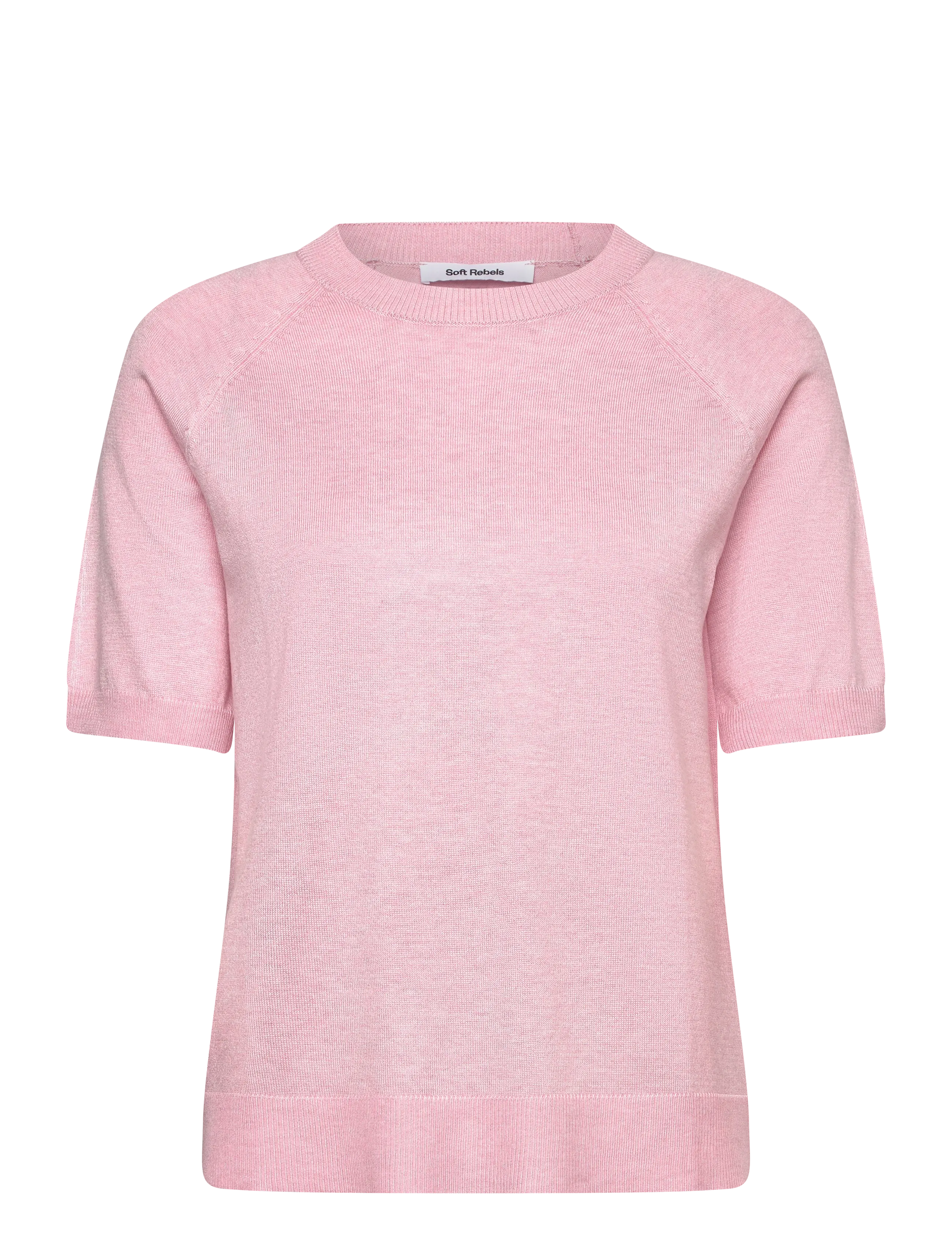 Soft Rebels SRMarla SS O-neck Knit - Soft Rebels - 196 BLEACHED MAUVE MELANGE / pink/rose