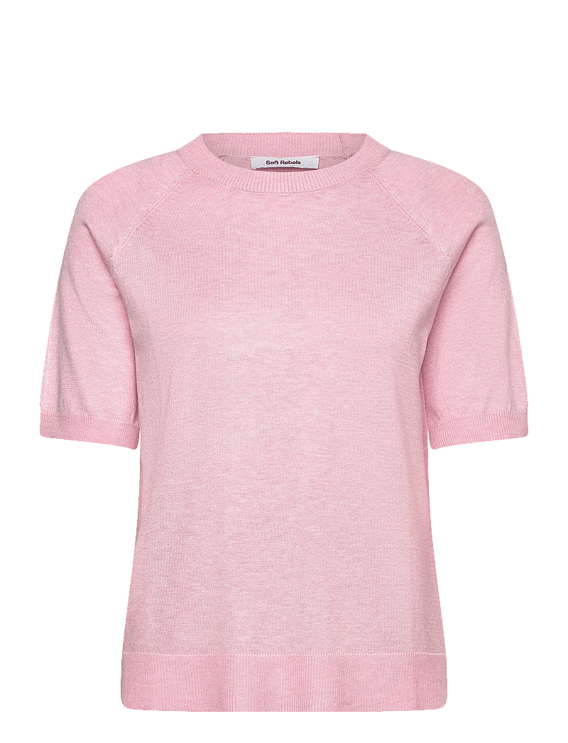 Soft Rebels - SRMarla SS O-neck Knit - pullover - 196 bleached mauve melange - 1