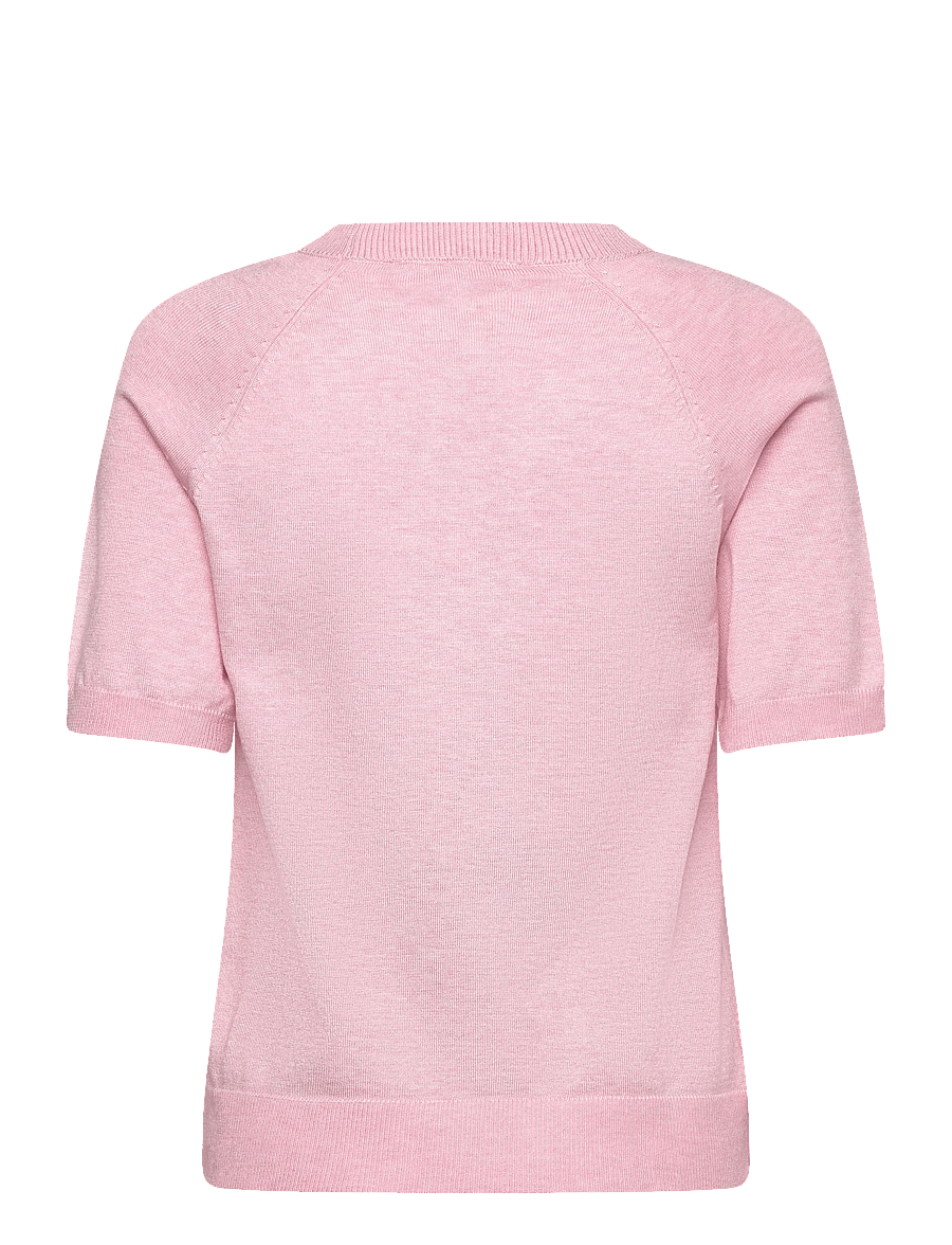 Soft Rebels - SRMarla ss O-neck knit - pullover - 196 bleached mauve melange - 2