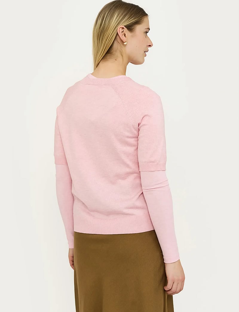 Soft Rebels - SRMarla SS O-neck Knit - pullover - 196 bleached mauve melange - 3