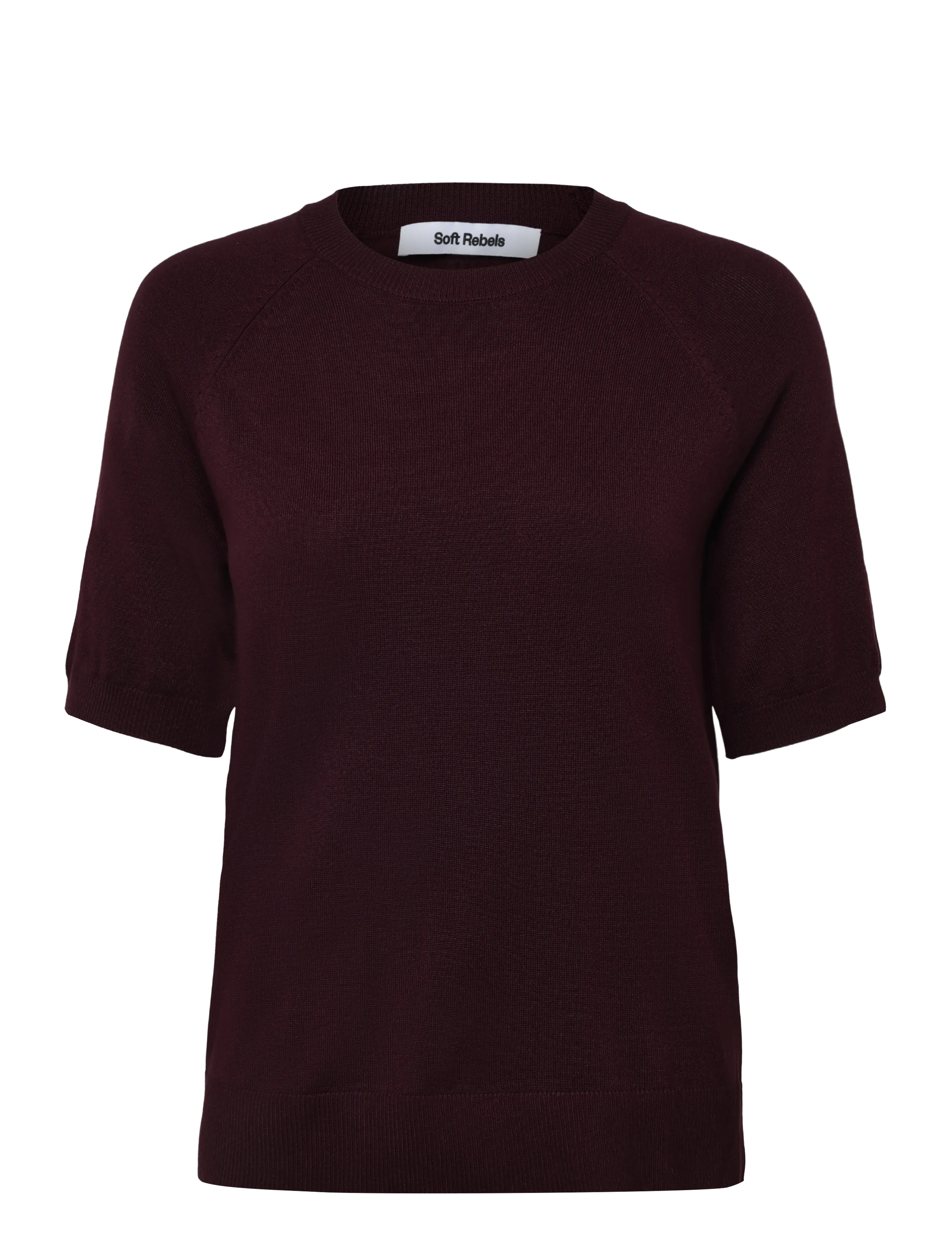 Soft Rebels SRMarla SS O-neck - Jumpers - 365 VINYARD WINE / burgundy