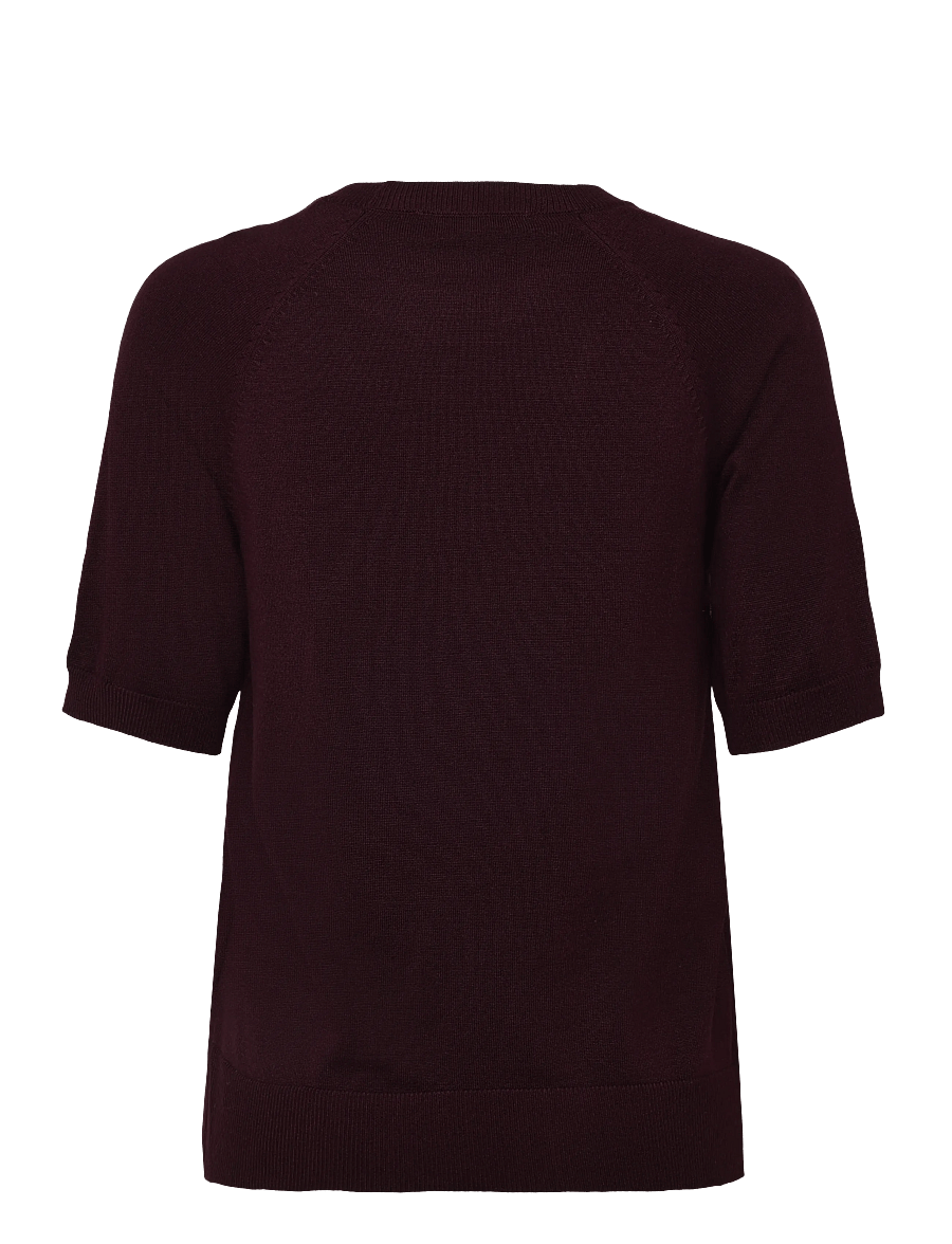 Soft Rebels - SRMarla SS O-neck - striktrøjer - 365 vinyard wine - 1