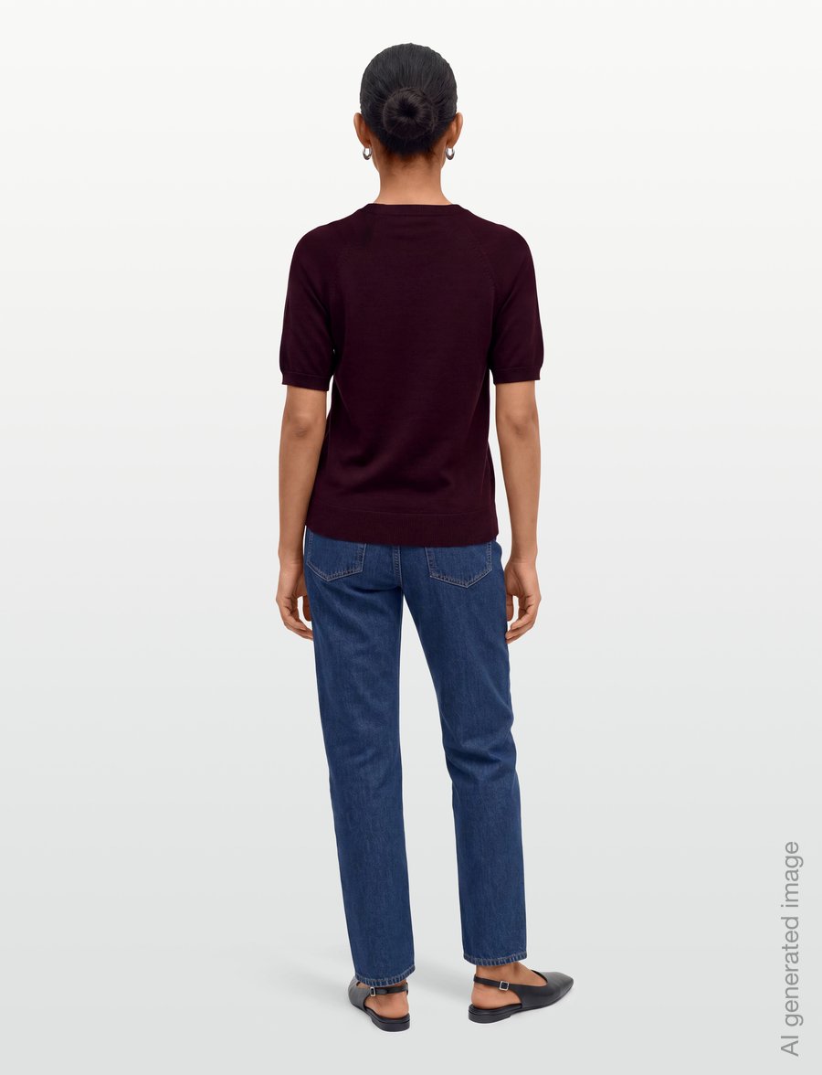 Soft Rebels - SRMarla ss O-neck knit - pullover - 365 vinyard wine - 4
