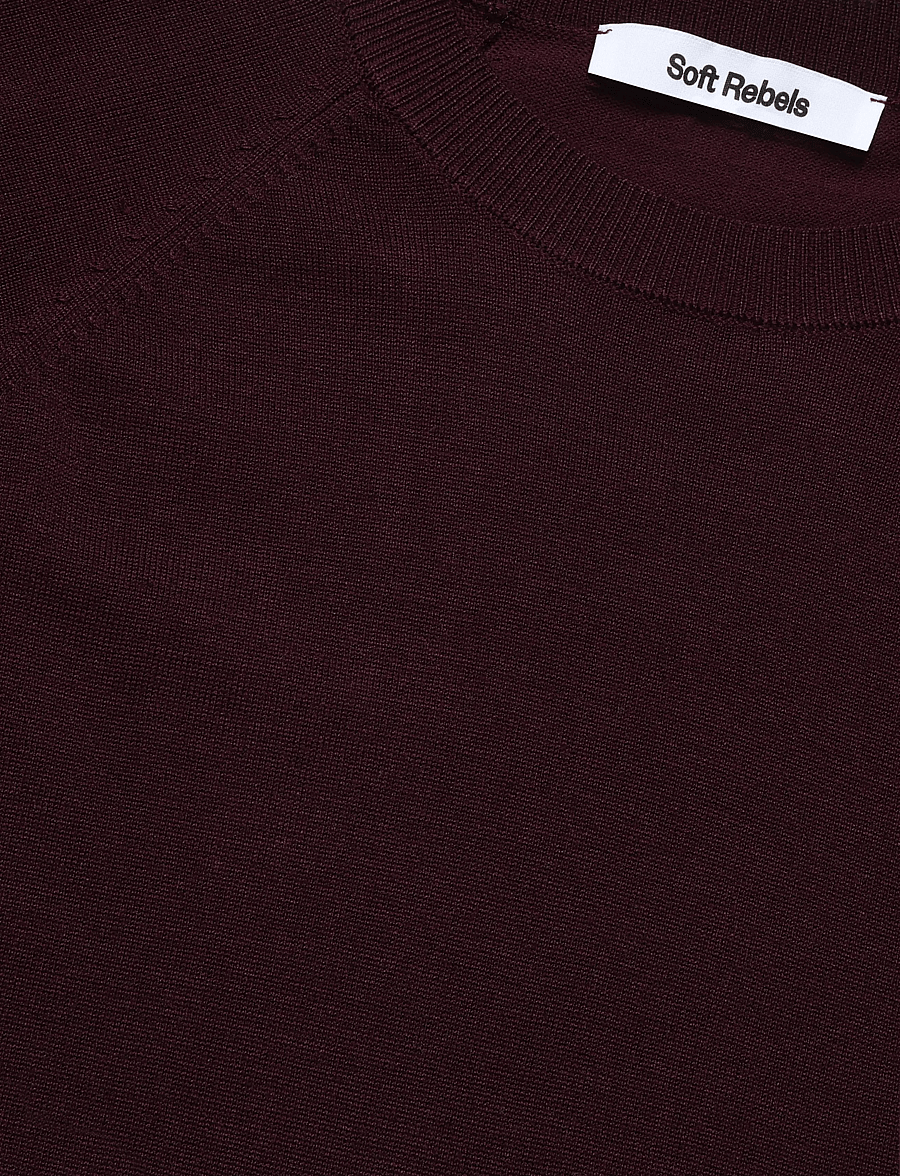 Soft Rebels - SRMarla SS O-neck - striktrøjer - 365 vinyard wine - 2