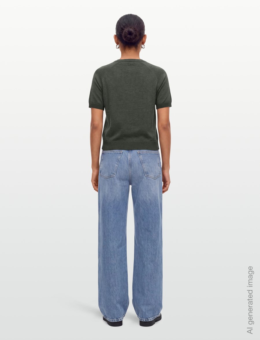 Soft Rebels - SRMarla ss O-neck knit - kampsunid - 368 canteen melange - 4