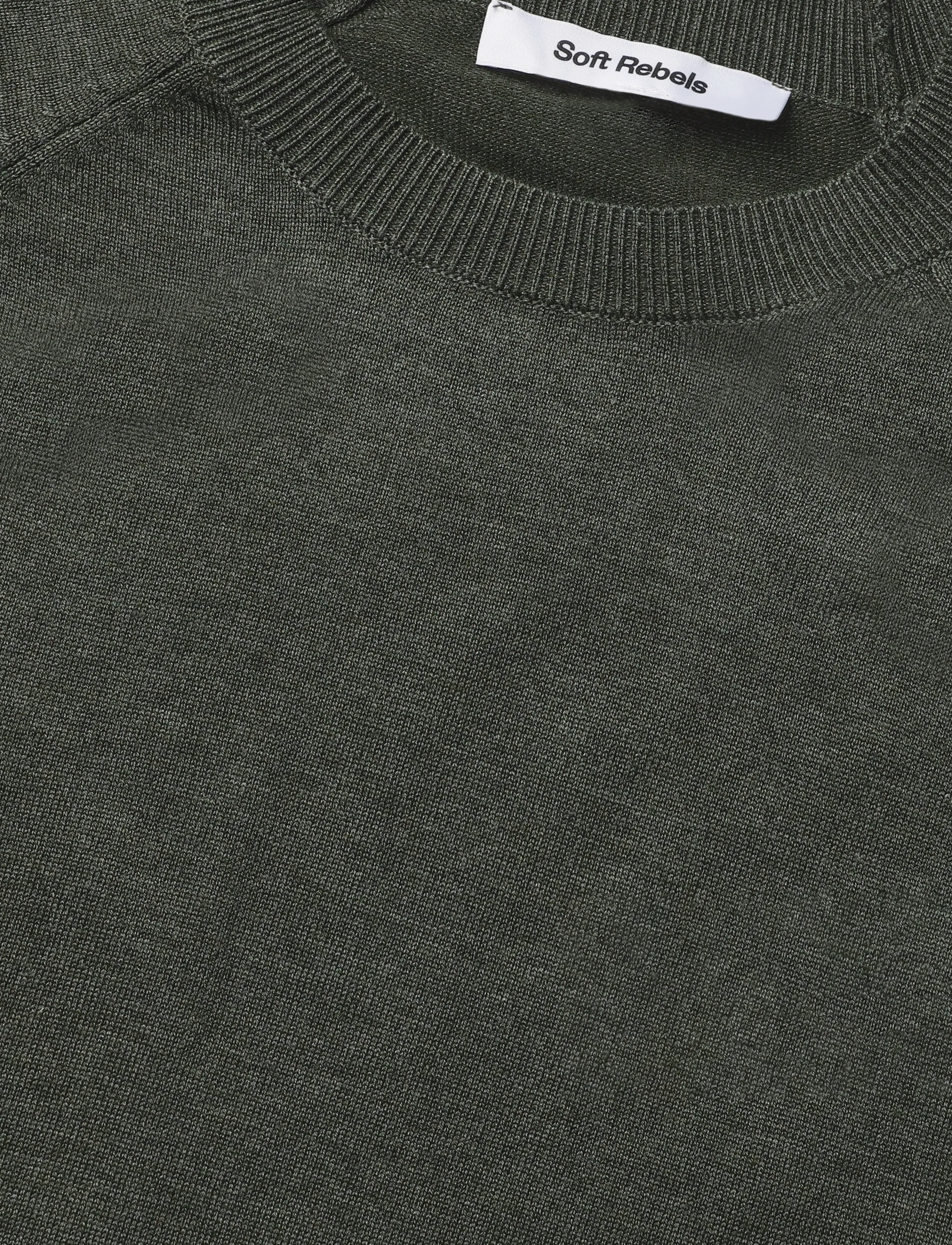 Soft Rebels - SRMarla ss O-neck knit - kampsunid - 368 canteen melange - 5