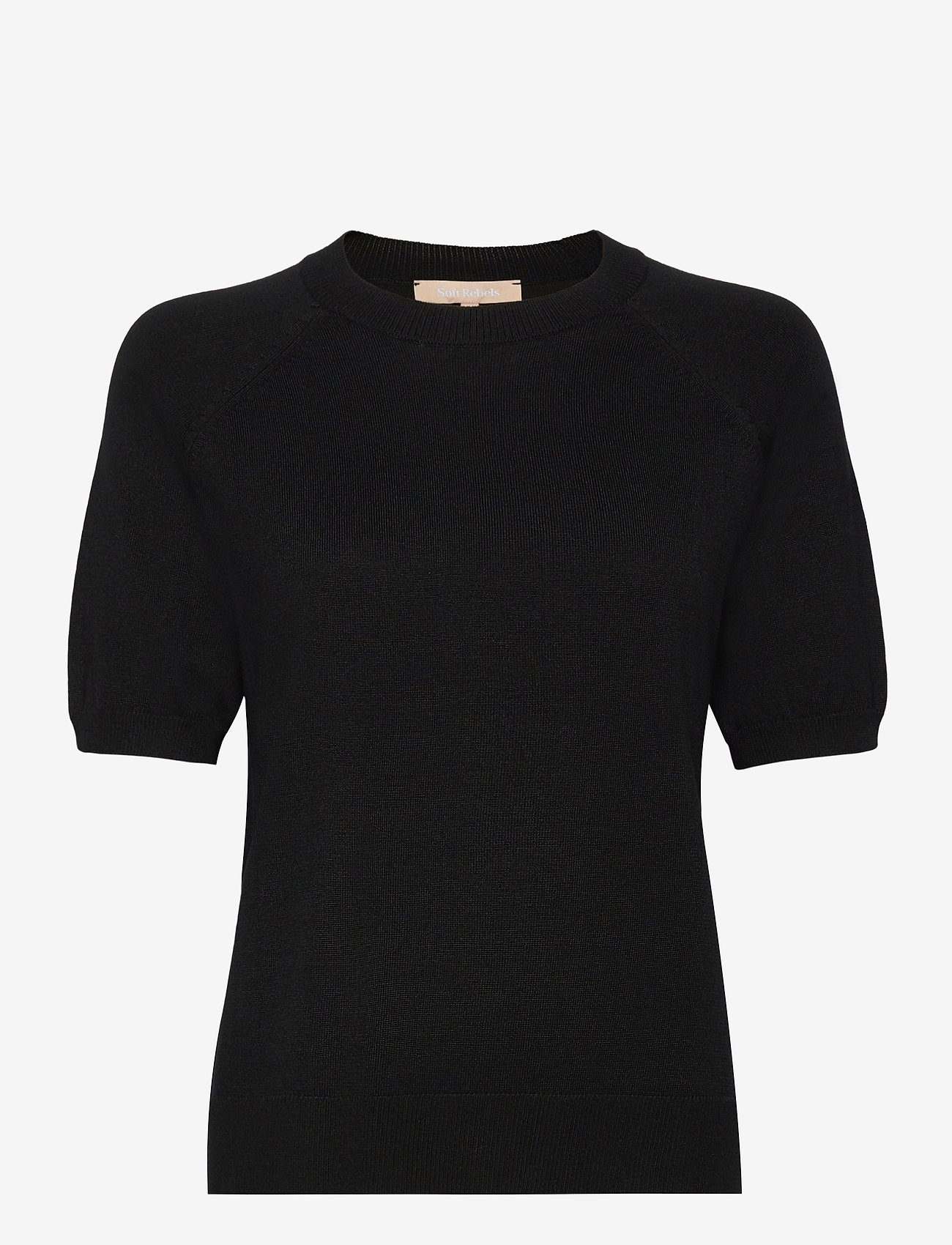 Soft Rebels - SRMarla SS O-neck Knit - sügisesed riided - black - 0