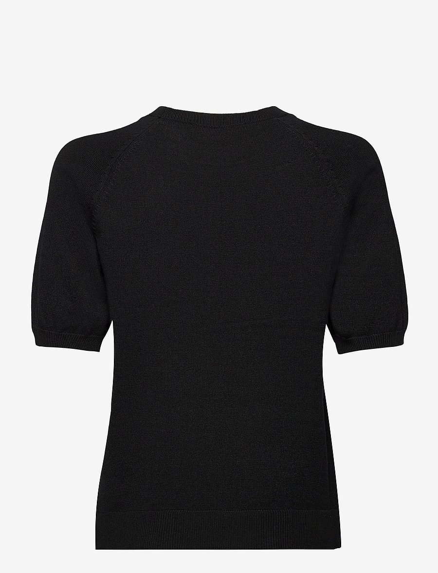 Soft Rebels - SRMarla ss O-neck knit - sviitrid - black - 2