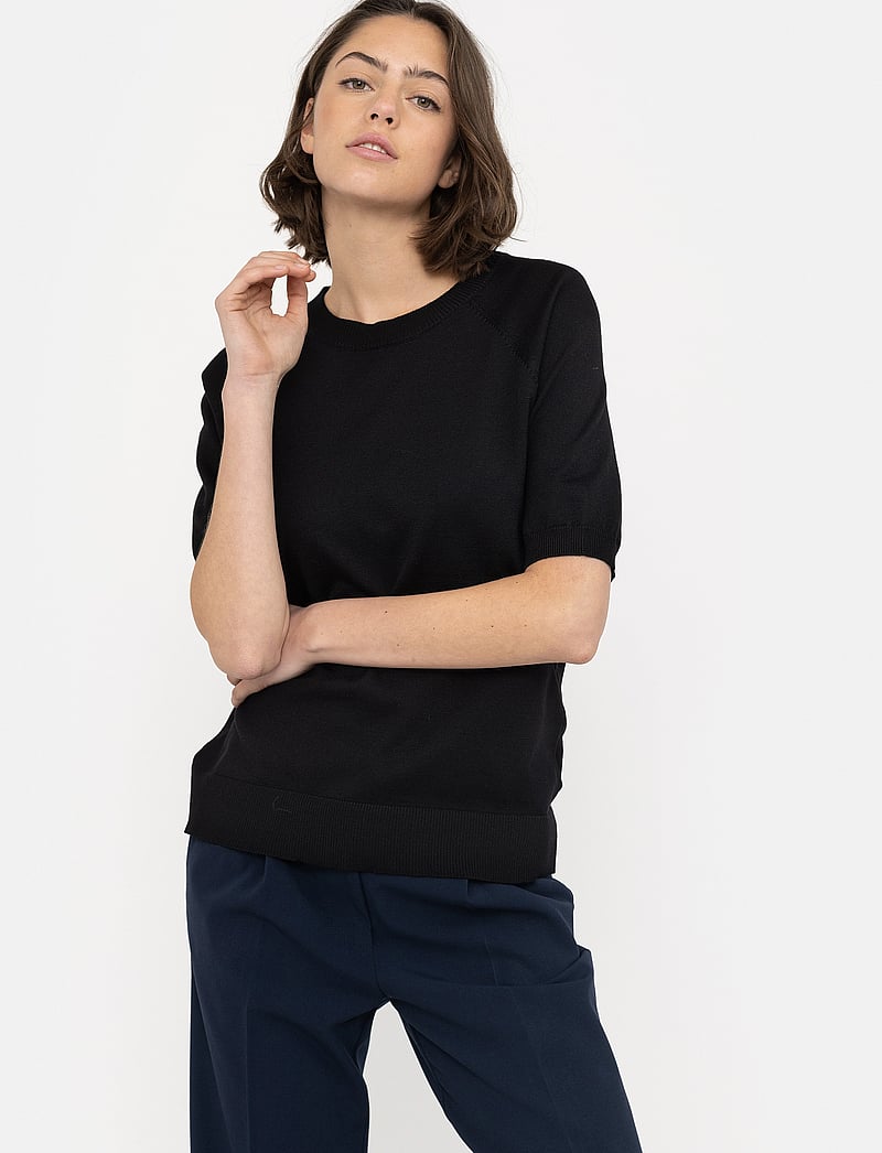 Soft Rebels - SRMarla SS O-neck Knit - pullover - black - 0