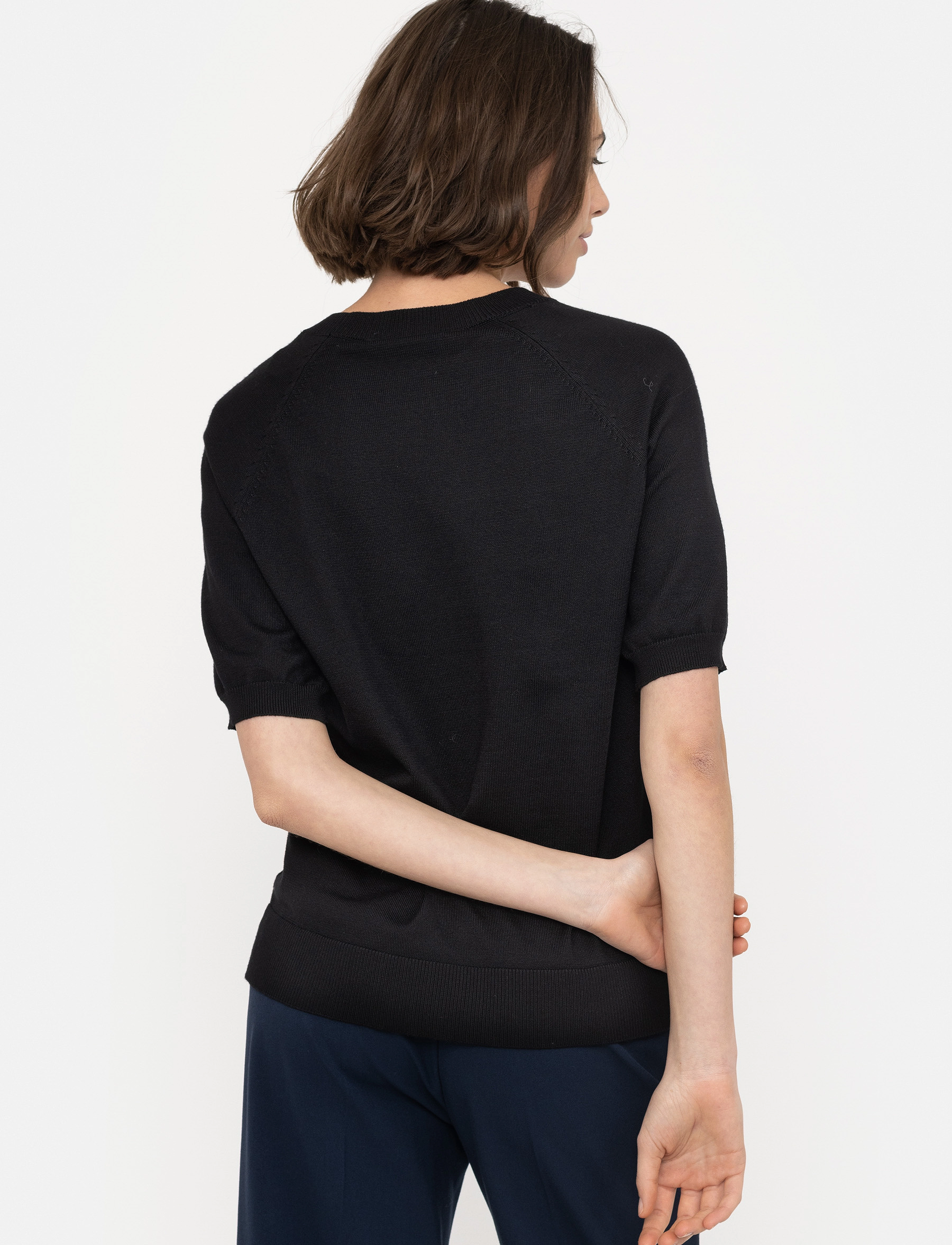 Soft Rebels - SRMarla ss O-neck knit - pullover - black - 3