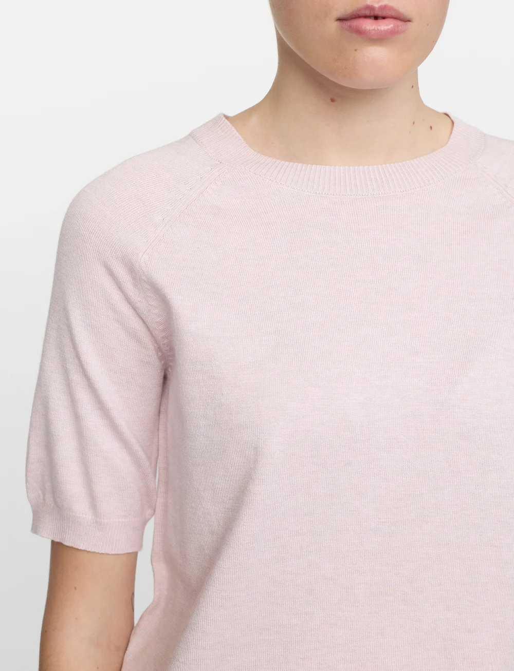 Soft Rebels - SRMarla SS O-neck Knit - striktrøjer - hushed violet melange - 3