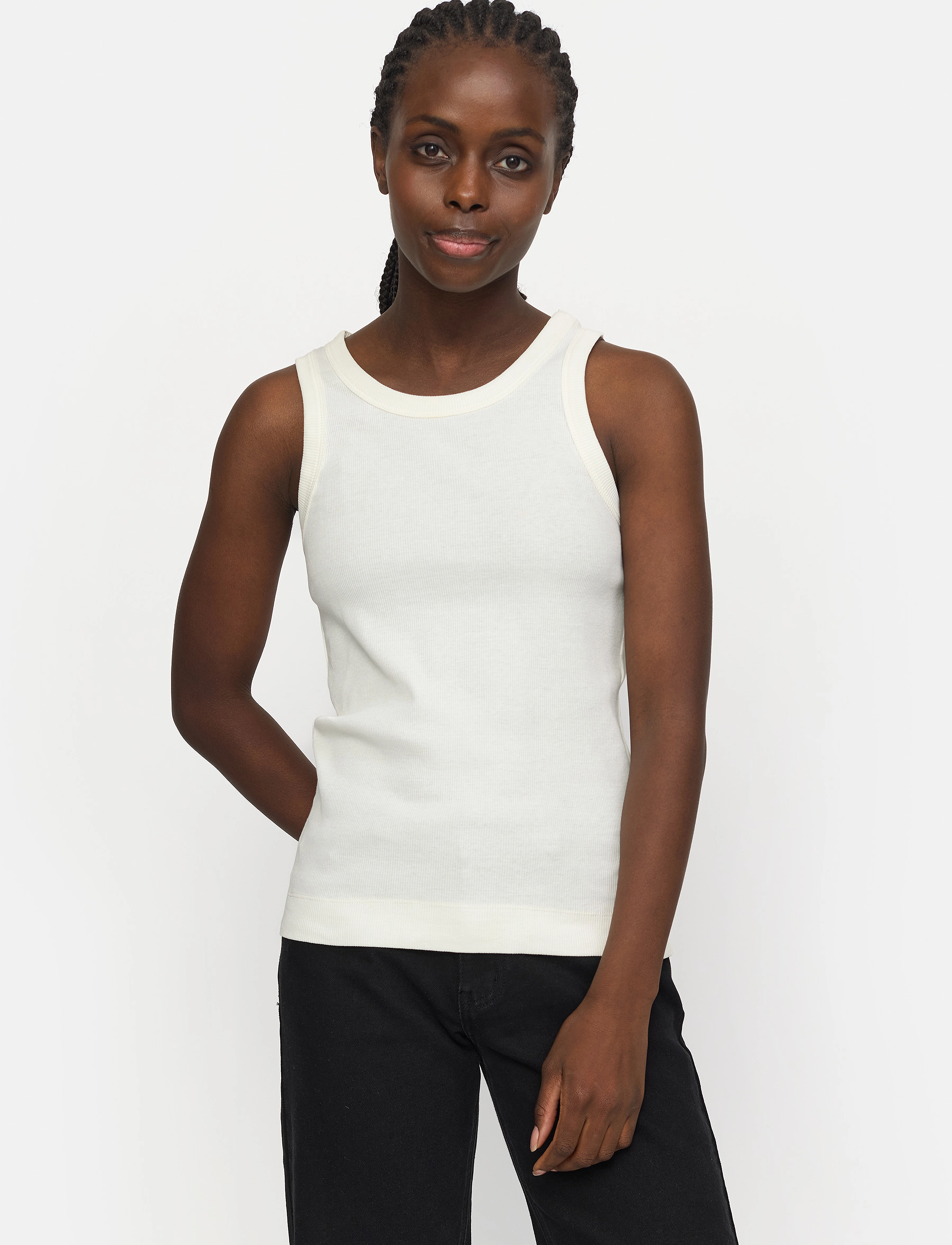 Soft Rebels Sradelynn Tank Top Gots, S, T-shirts & Oberteile, Weiß - Sleeveless, Frauen