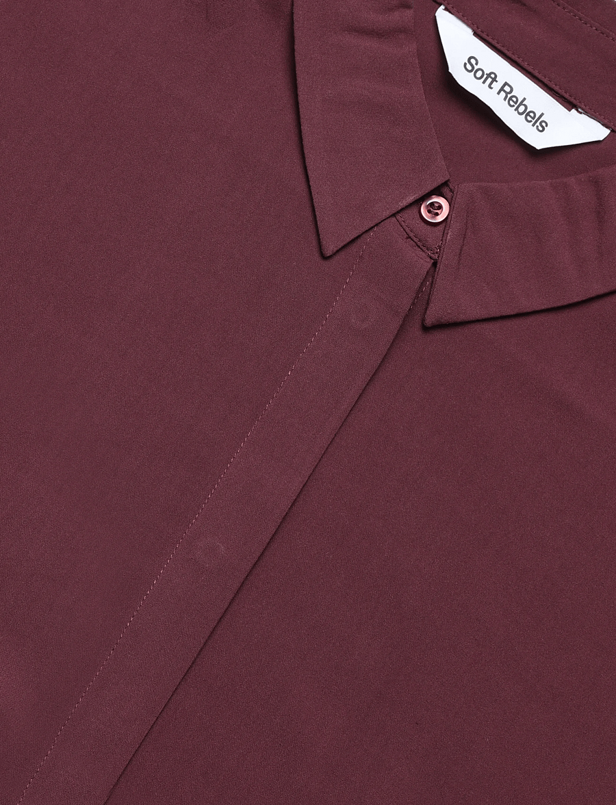 Soft Rebels - SRFreedom SS Shirt - kurzärmlige hemden - 365 vinyard wine - 5