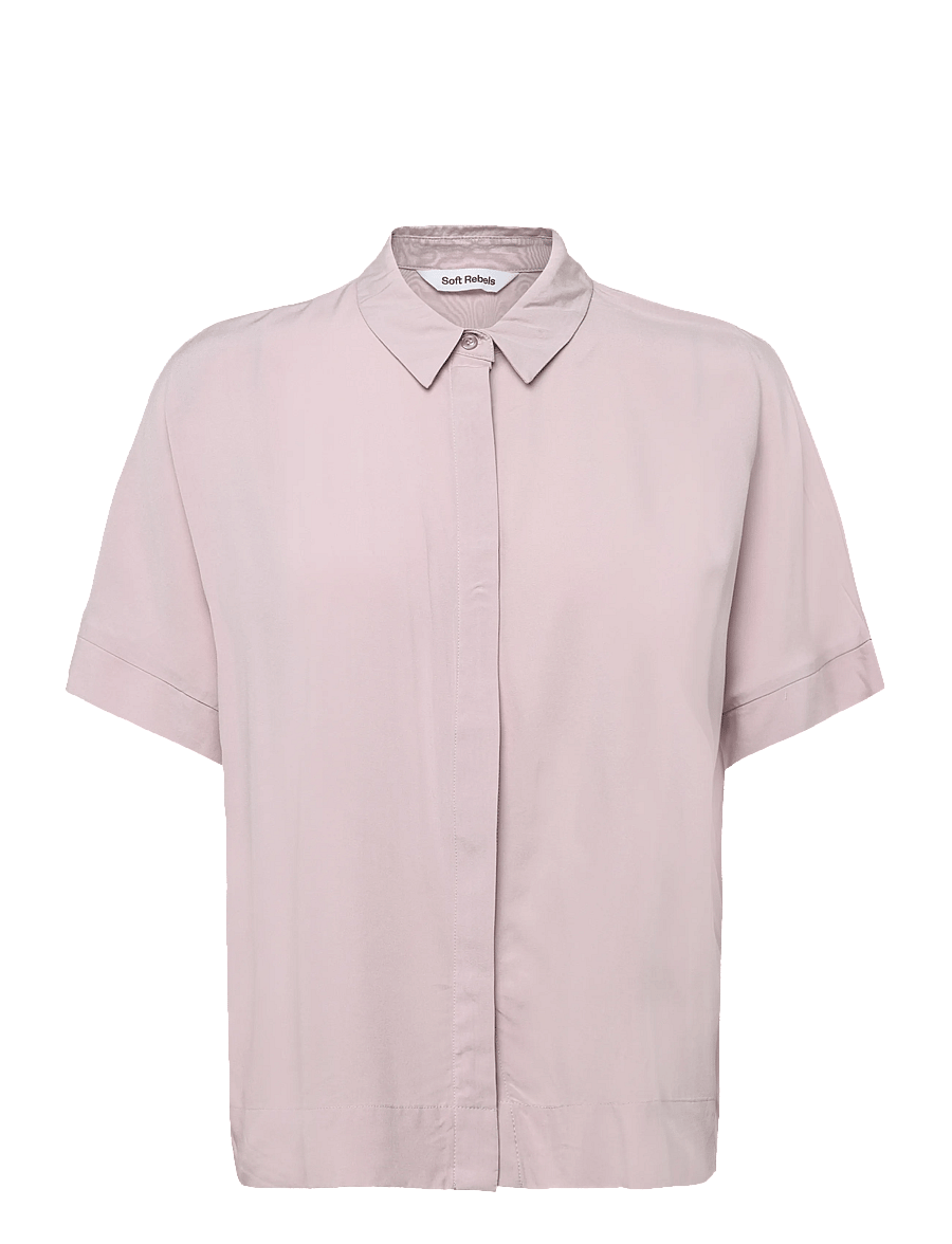 Soft Rebels - SRFreedom SS Shirt - kurzärmlige hemden - 367 burnished lilac - 0