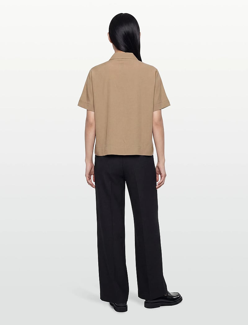 Soft Rebels - SRFreedom SS Shirt - kurzärmlige hemden - greige - 4