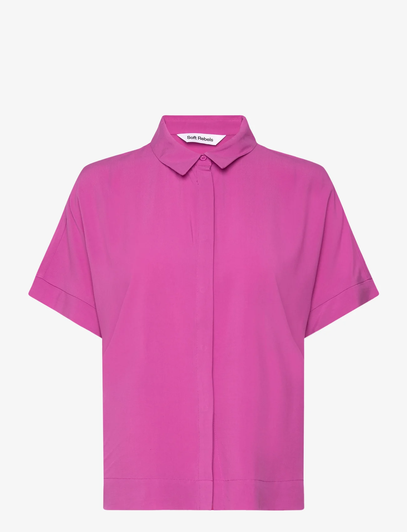 Soft Rebels - SRFreedom SS Shirt - short-sleeved shirts - purple orchid - 0