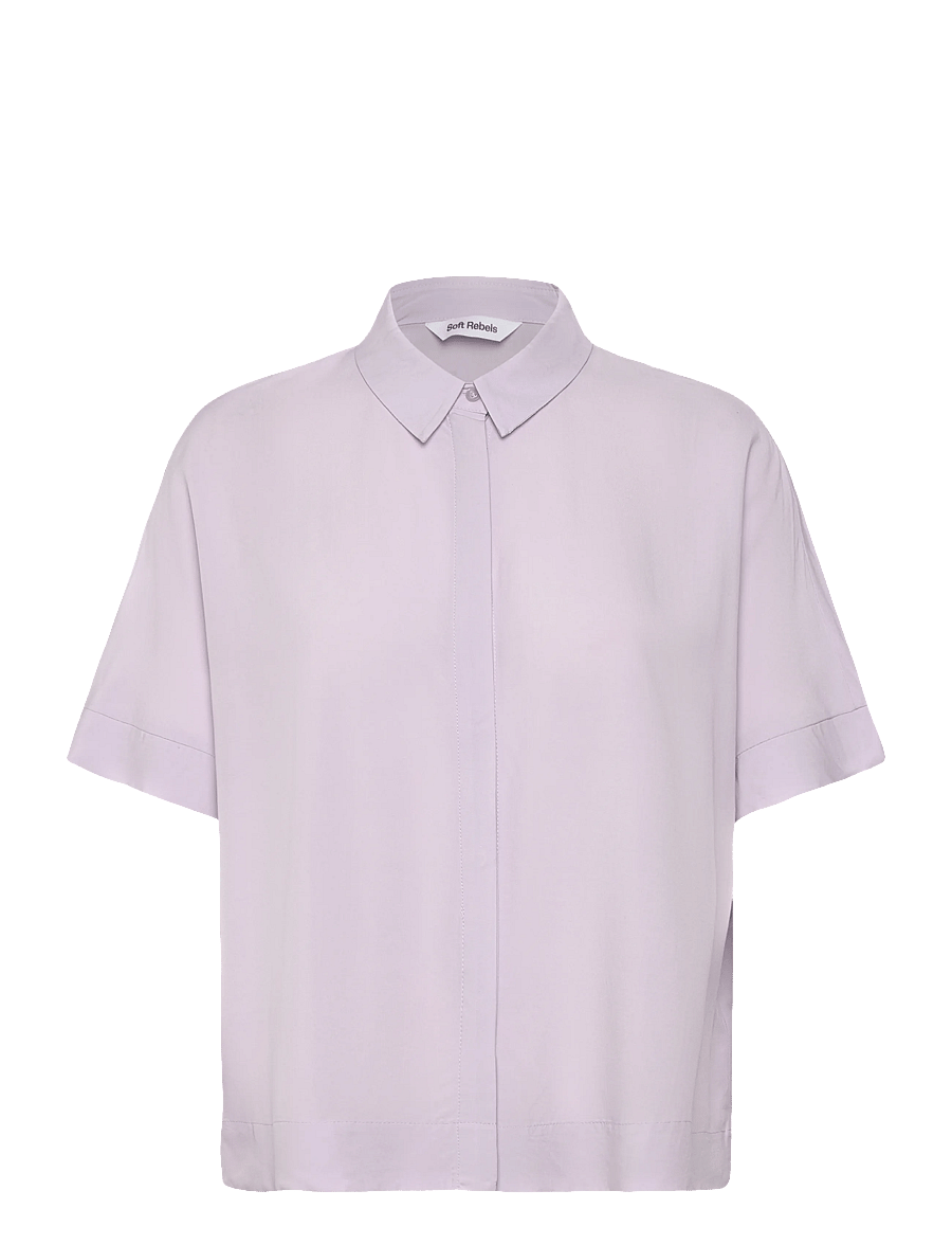 Soft Rebels - SRFreedom SS Shirt - kurzärmlige hemden - thistle - 1