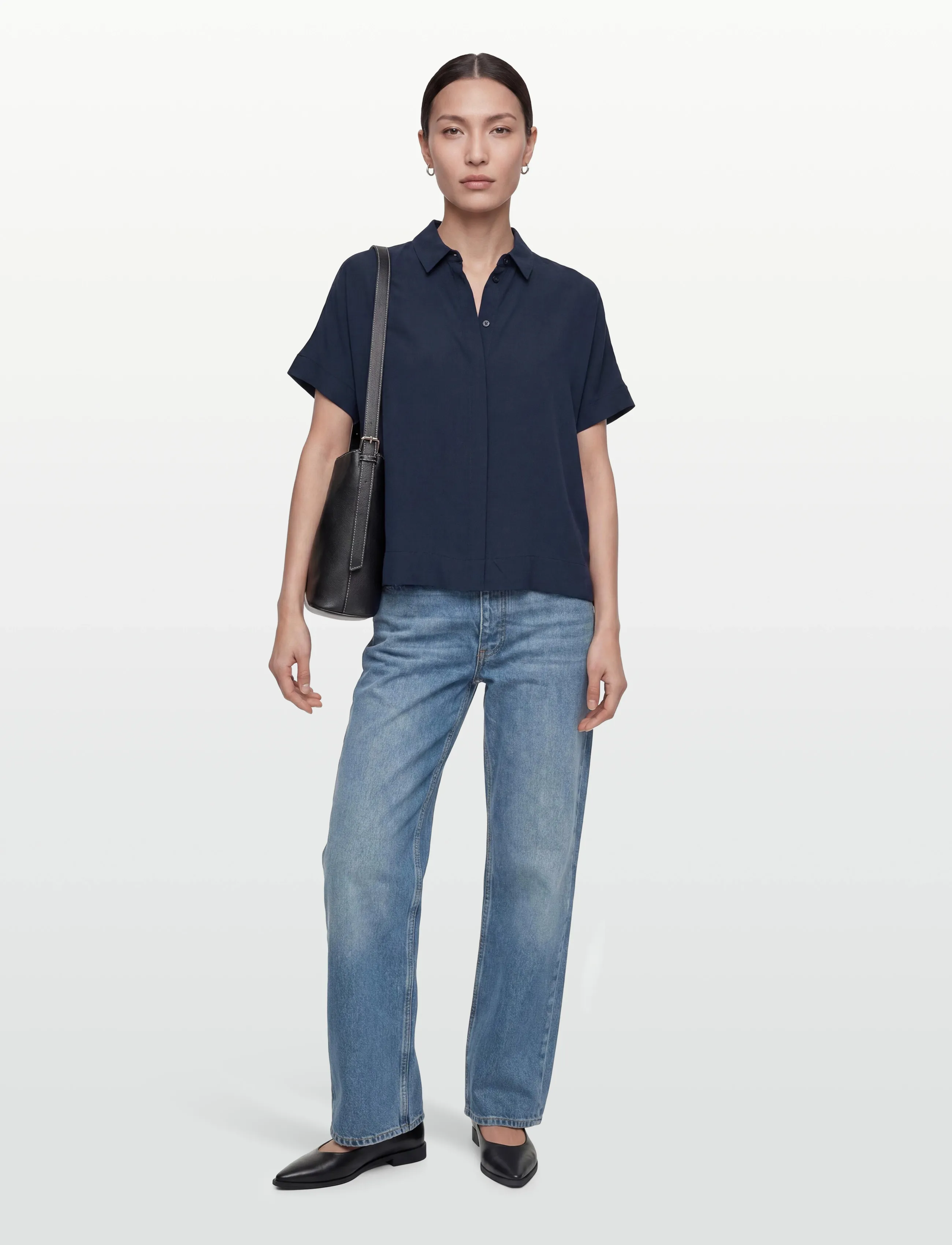 Soft Rebels SRFreedom SS Shirt - Shirts - TOTAL ECLIPSE / navy